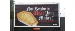 The advert from Peta has been met with anger from the meat industry and the NOF