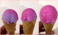 Colour-changing ice cream