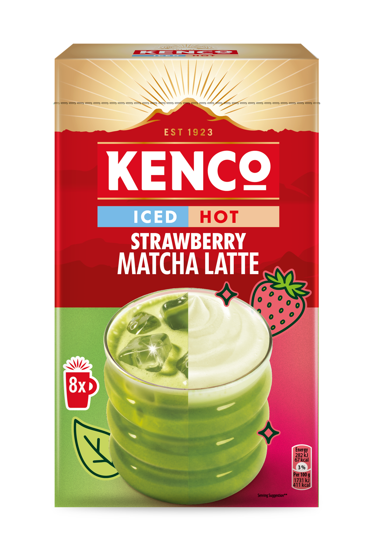 A pack of instant matcha lattes.