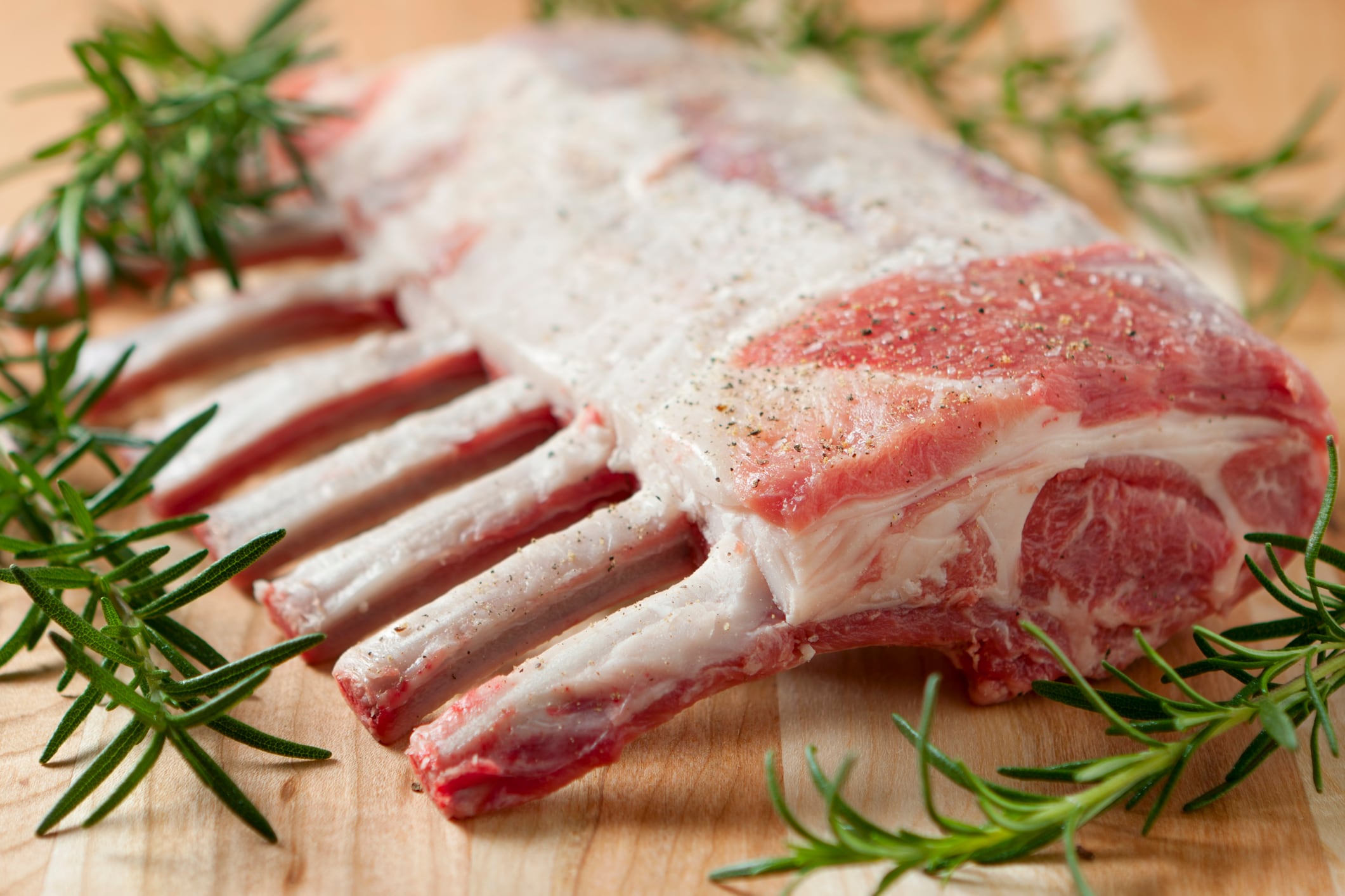 A fresh rack of lamb
