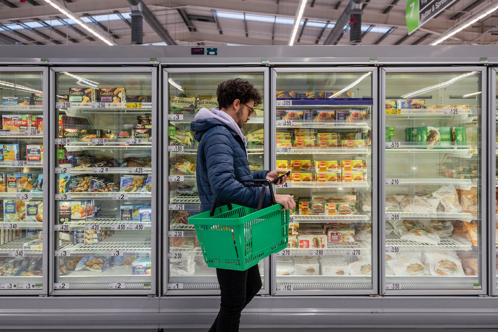 Frozen food aisle.