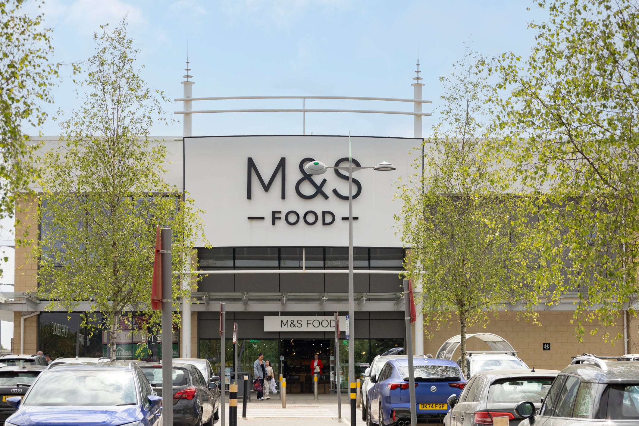 An M&S Food storefront.