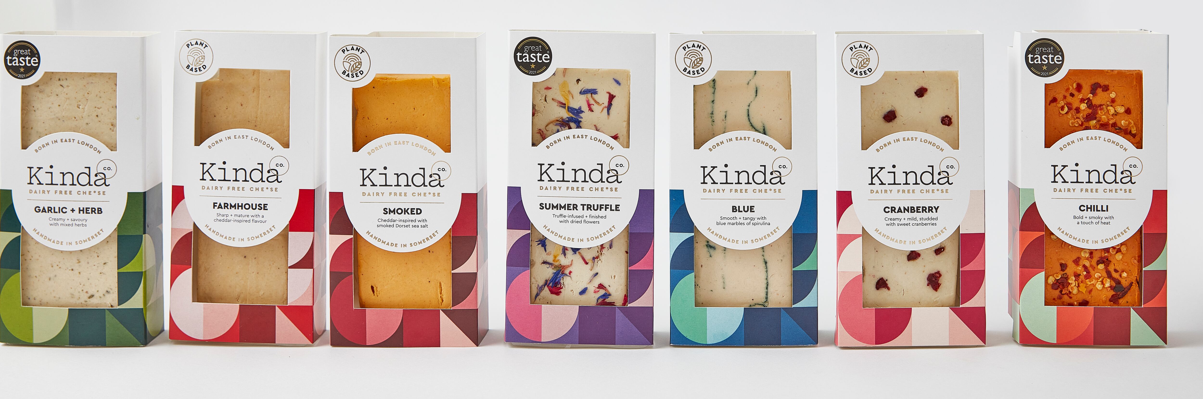 Kinda Co vegan cheese selection