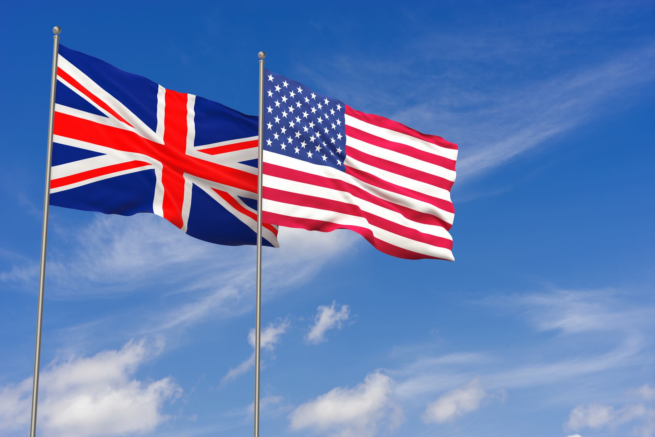UK and US flags