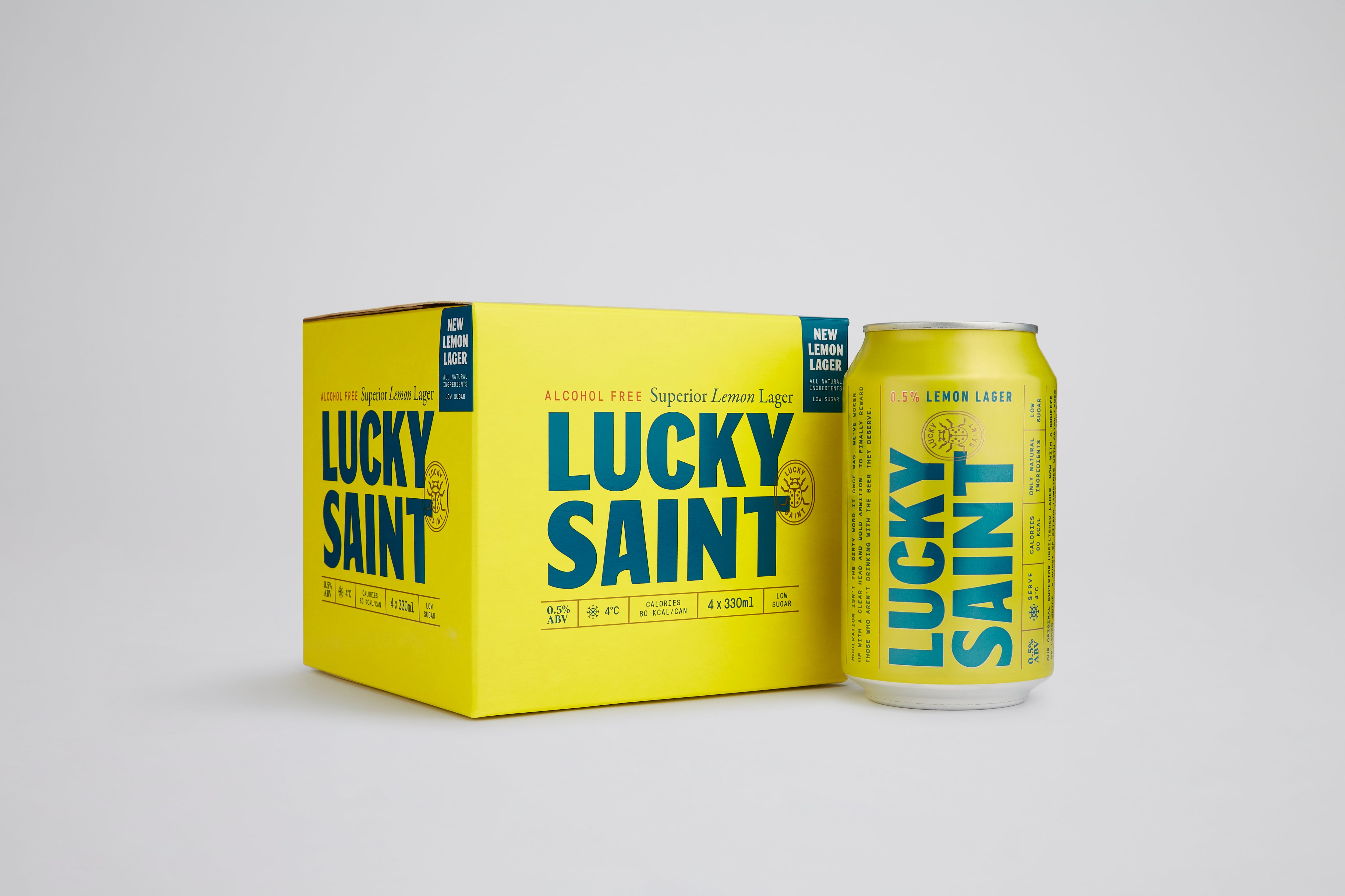 Lucky Saint launches lemon flavoured alcohol-free lager