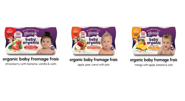 A selection of baby fromage frais products.