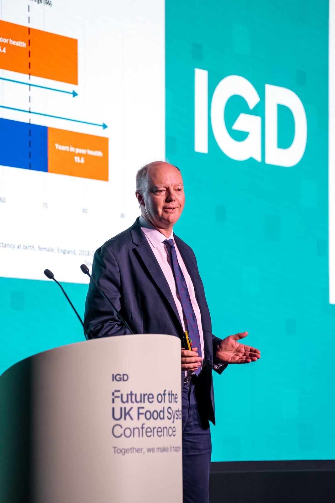 Chris Whitty, CMO, speaking at IGD conference 2025.