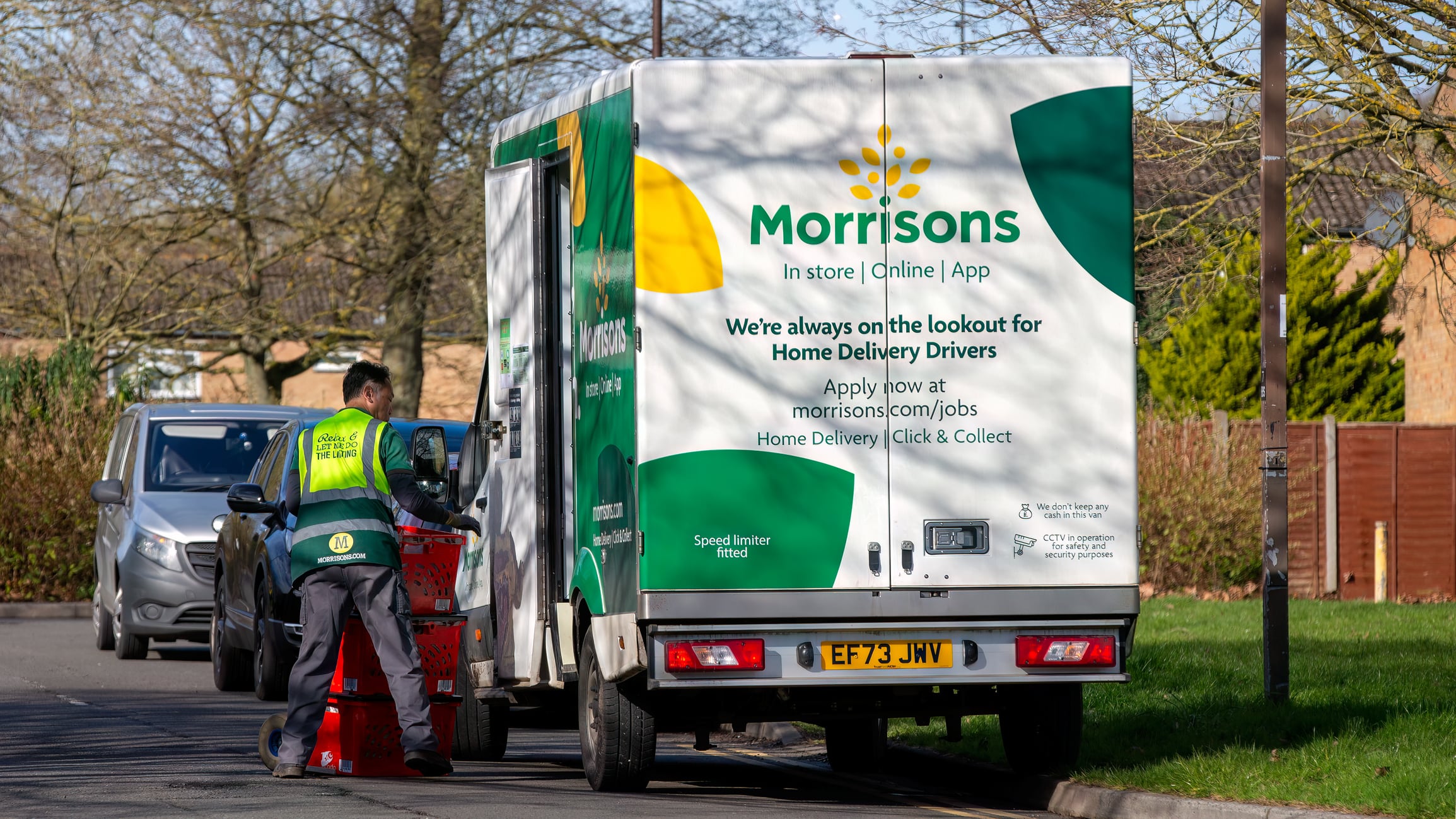 A Morrisons delivery van.