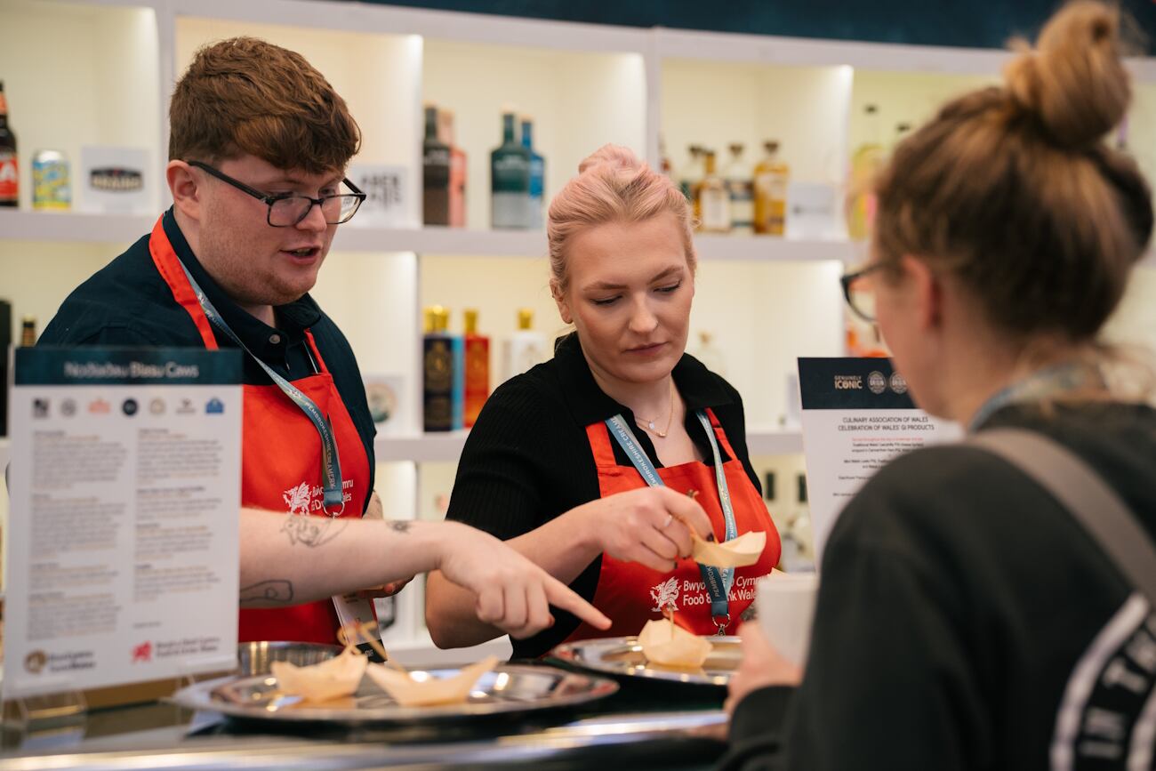 Sampling products at Welsh trade show Blas Cymru / Taste Wales