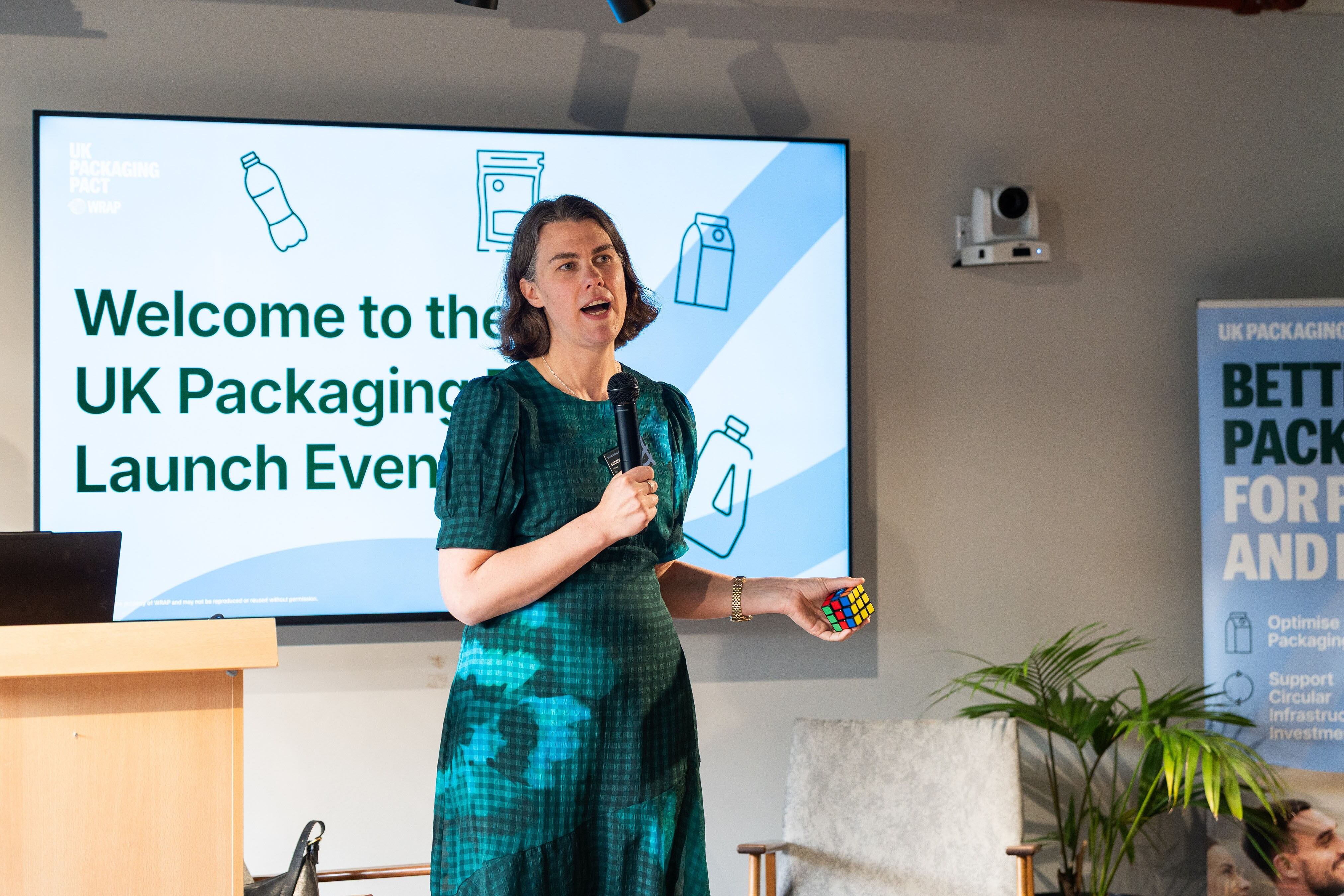 Catherine David presenting