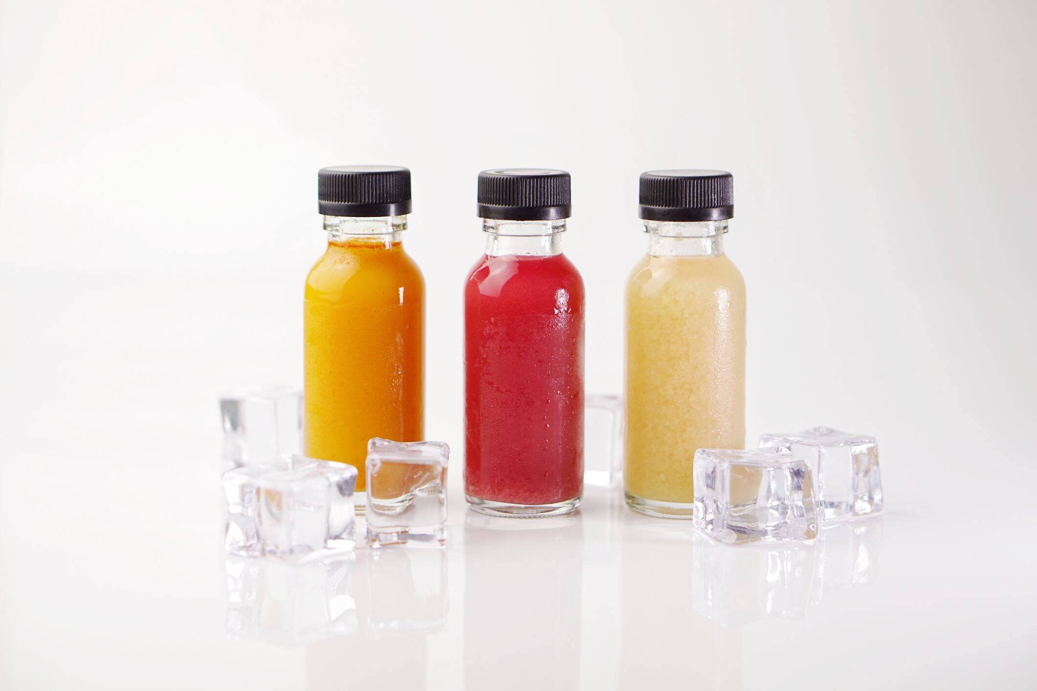 Mini bottles of juice