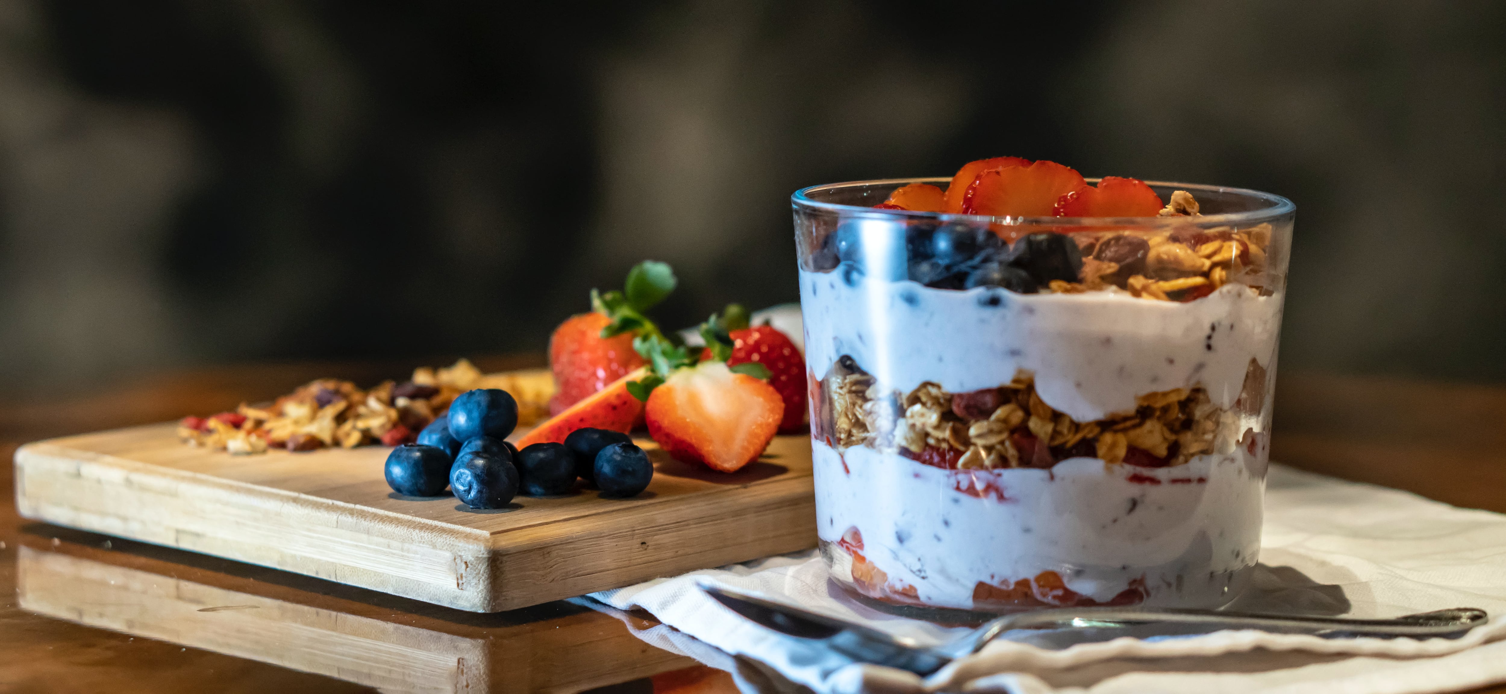 Greek Yogurt with granola and fruit