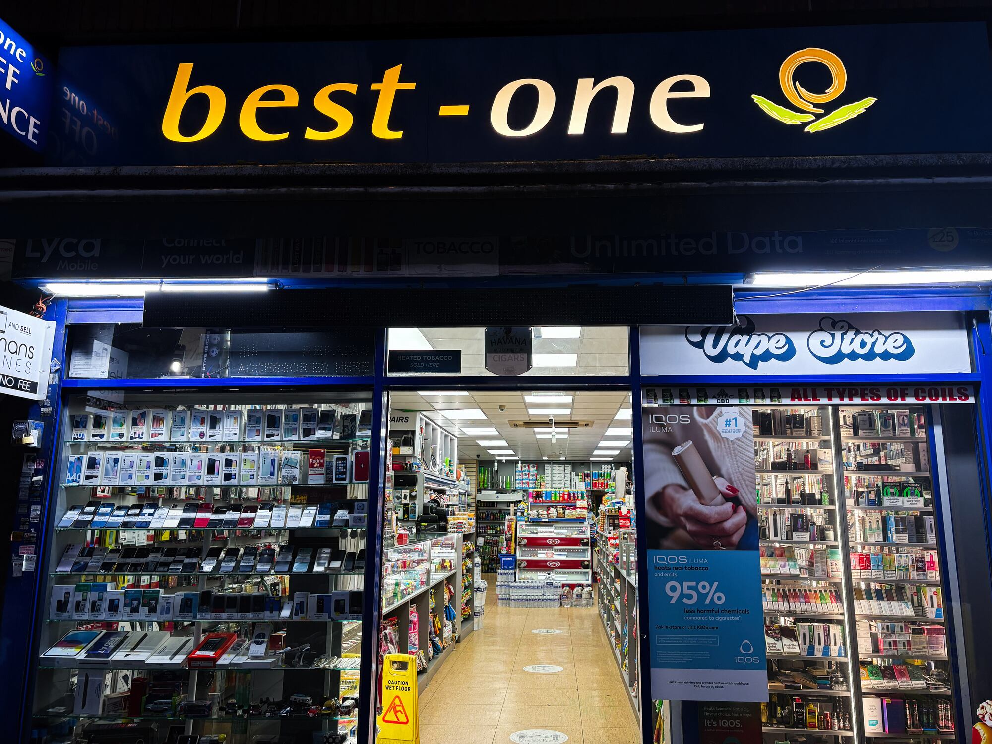 A convenience store front