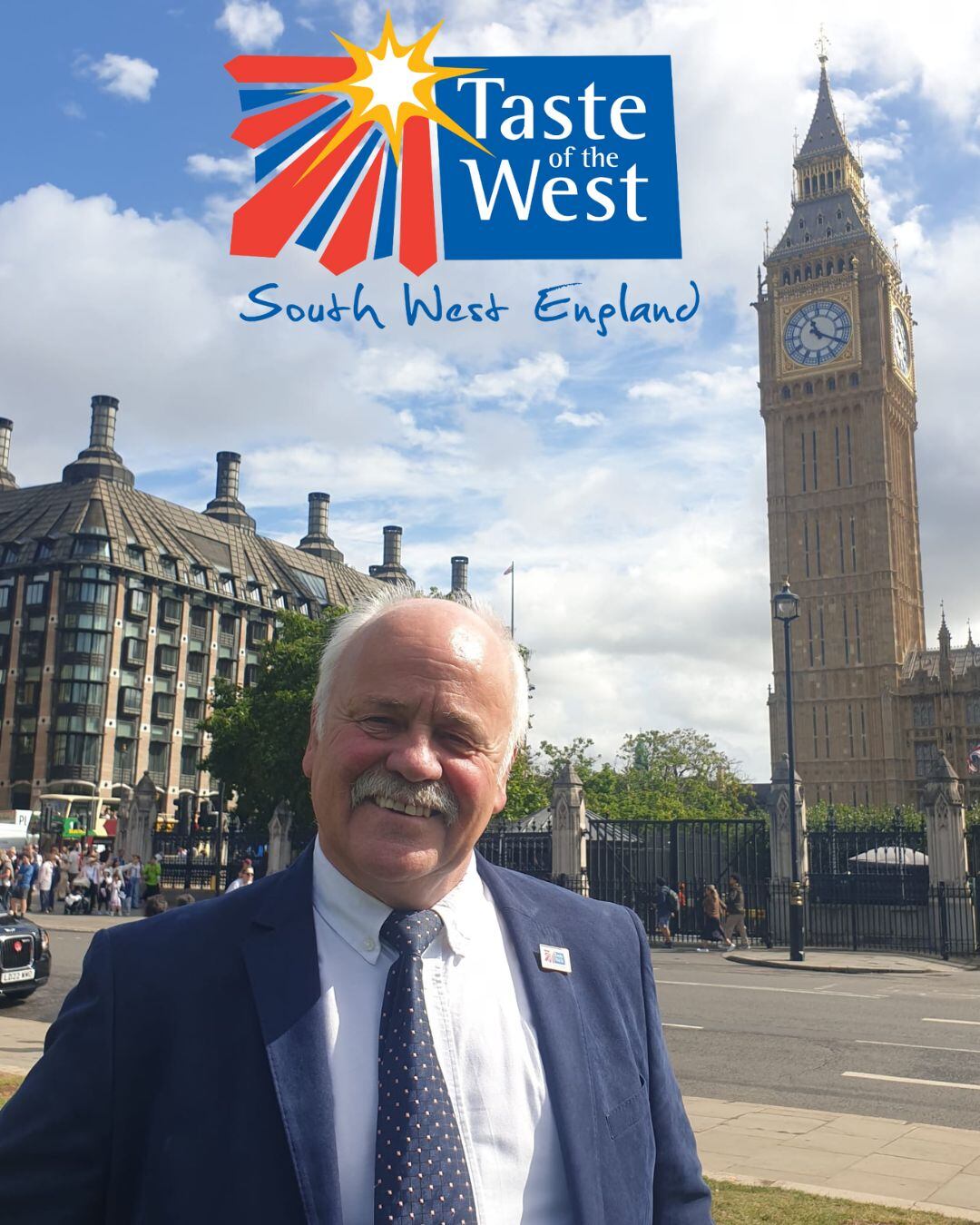 Charles Baughan with Taste of West logo.