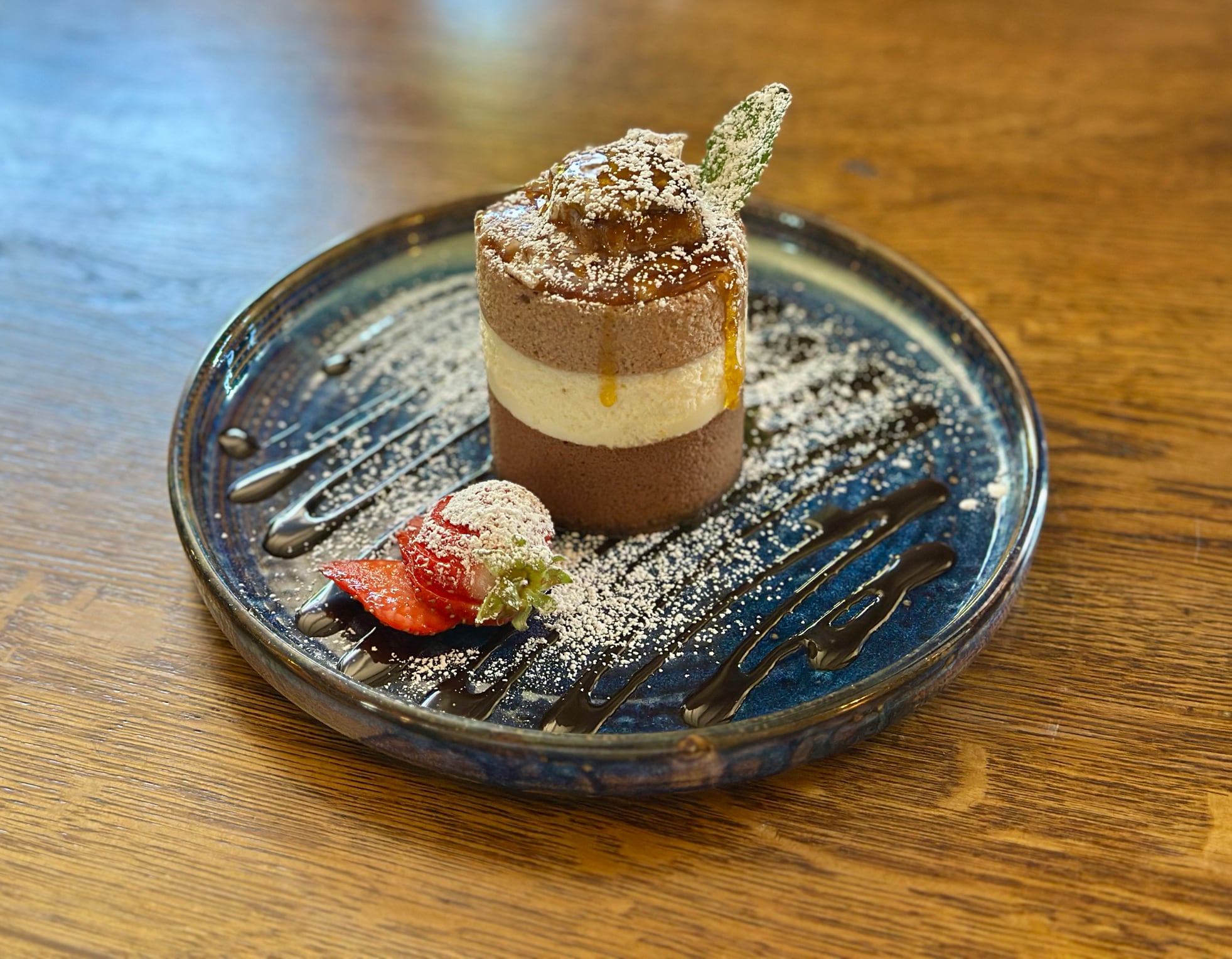 A chocolate dessert