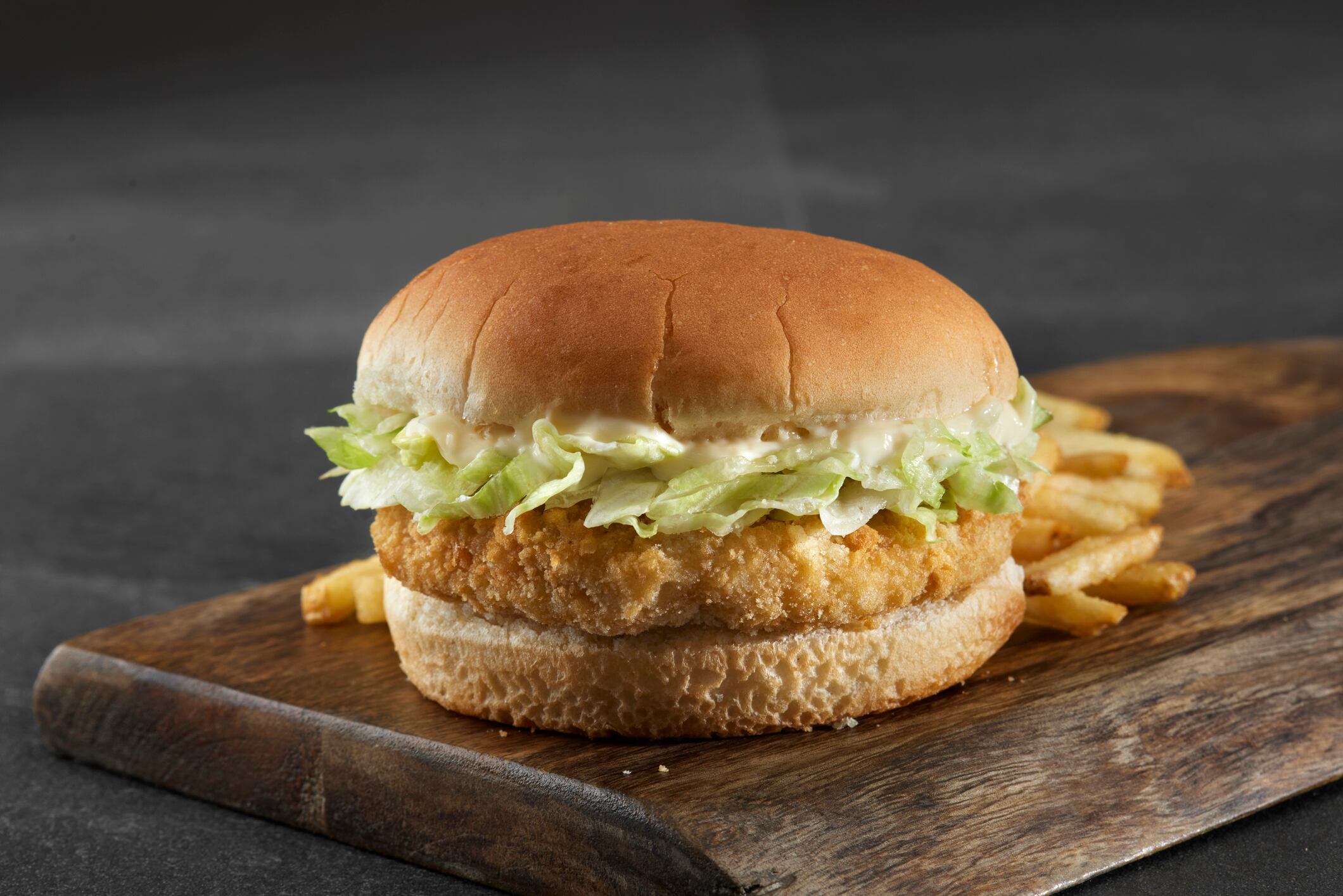 A chicken burger