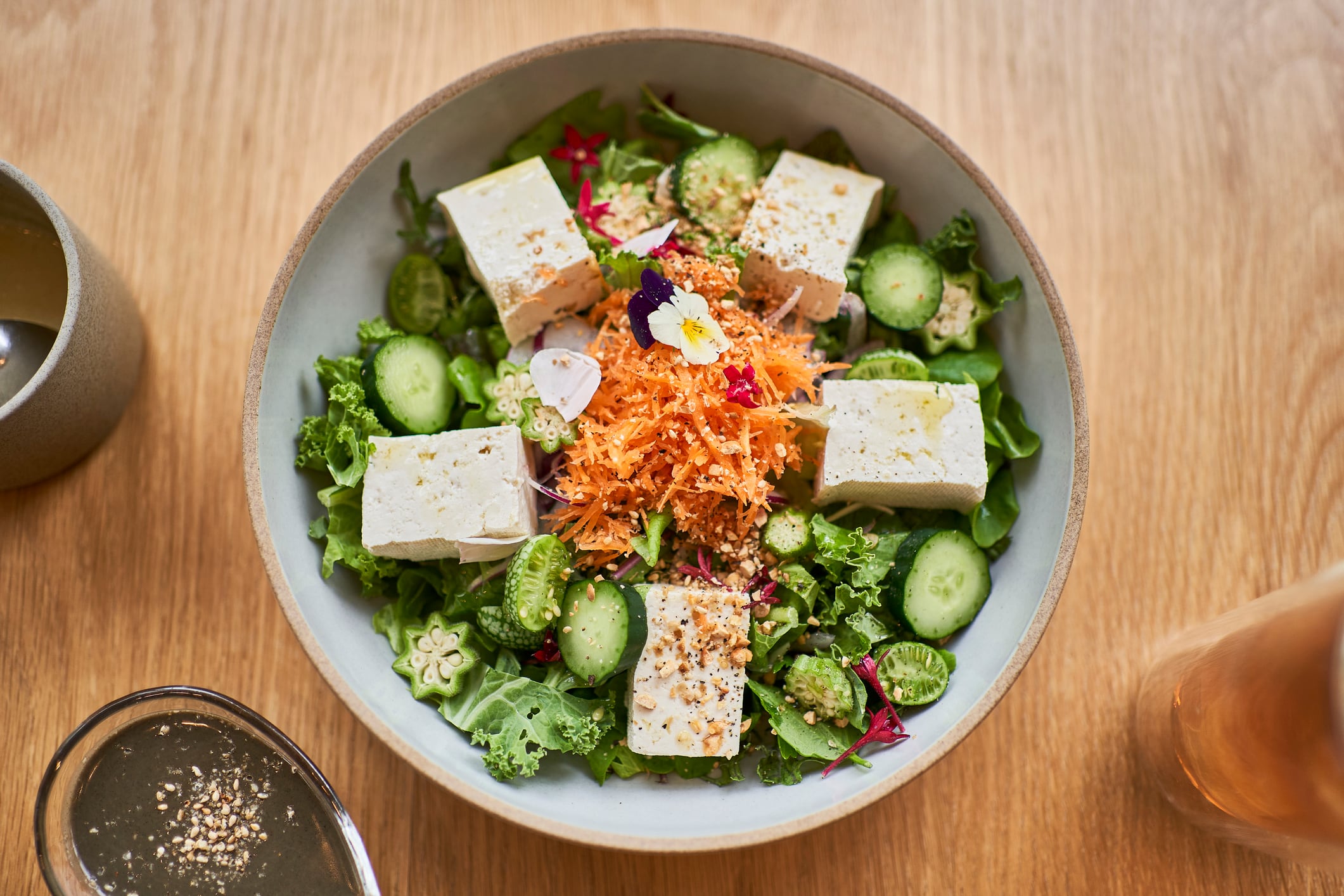 Tofu dish with lots of vegetables.