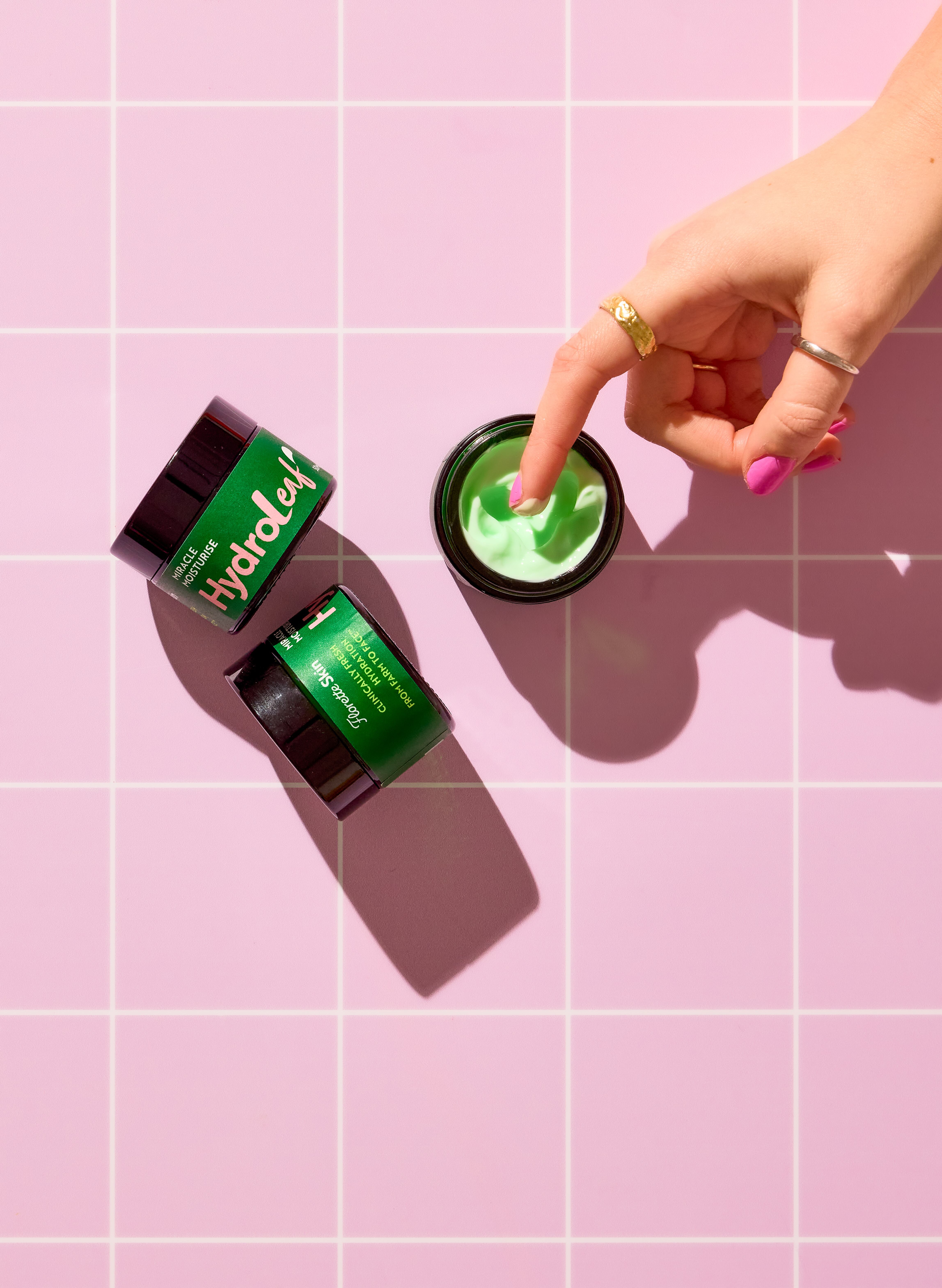 A salad-themed face cream