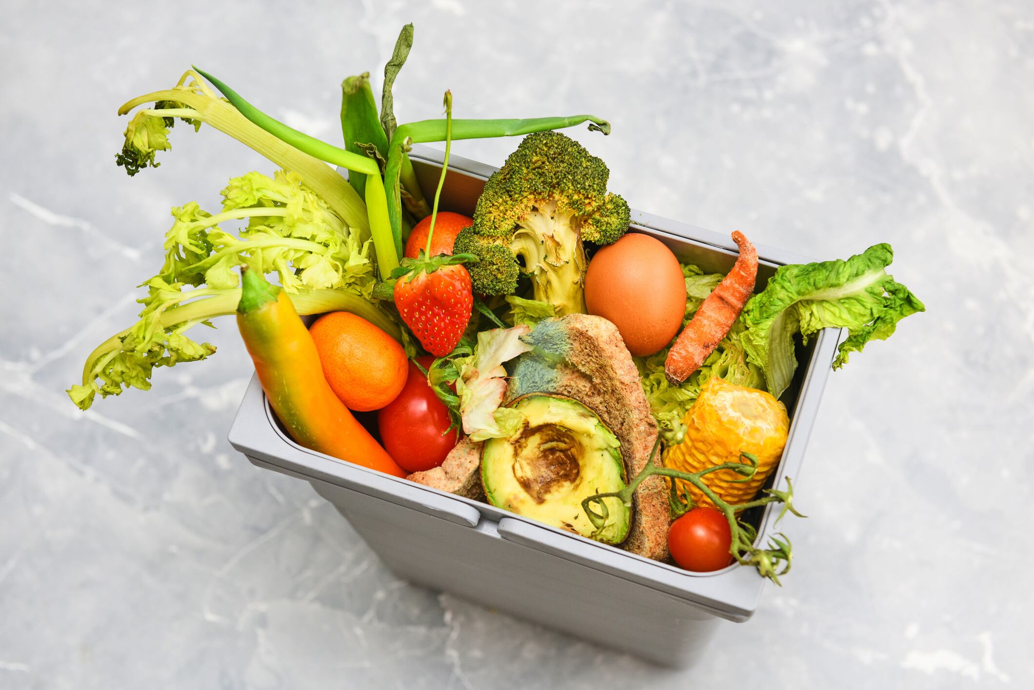 Surplus food waste.