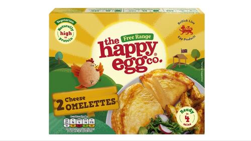 Noble Food's happy egg co. frozen omelette range