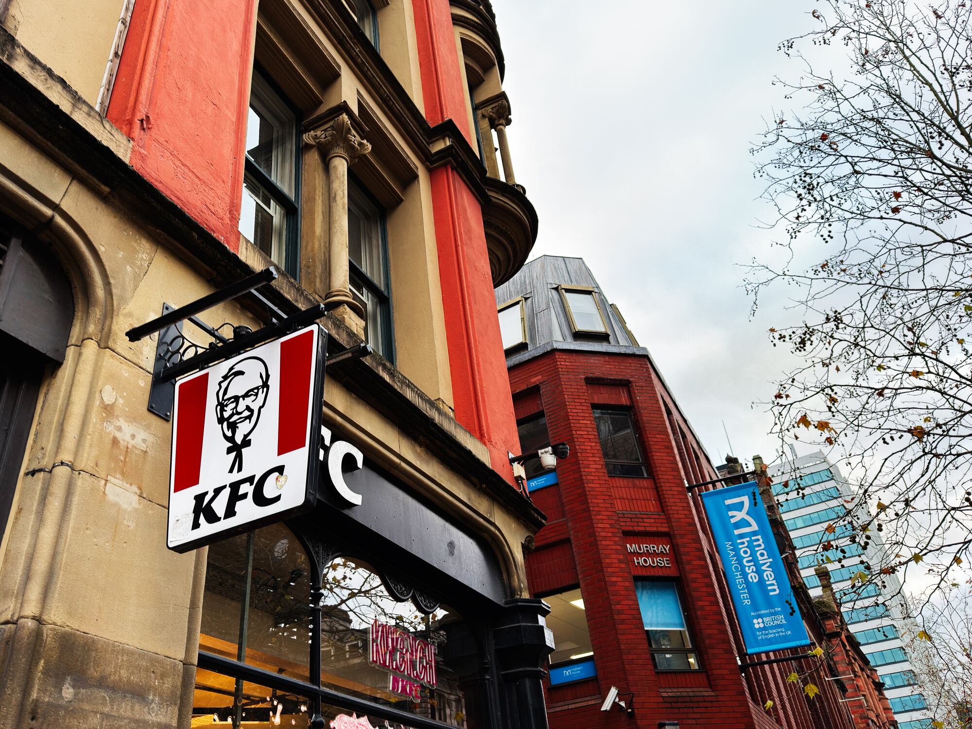 A KFC restaurant front in Manchester