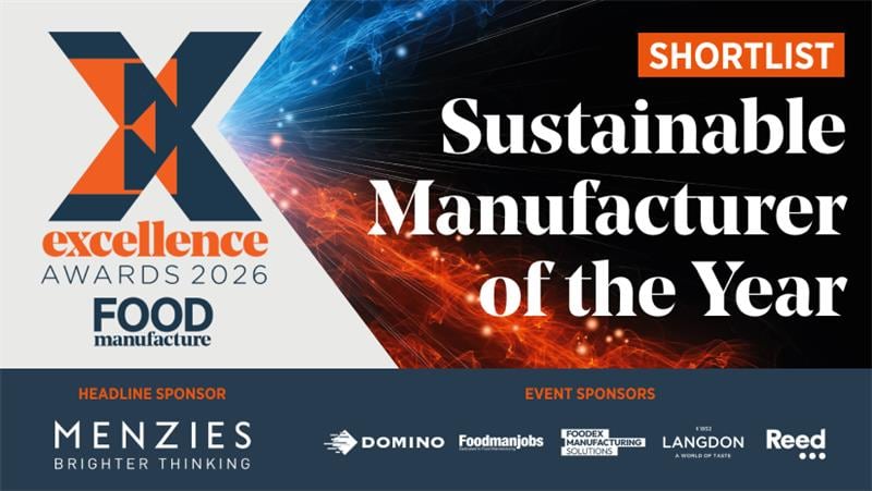A graphic for the 2026 Food Manufacture Sustainability award