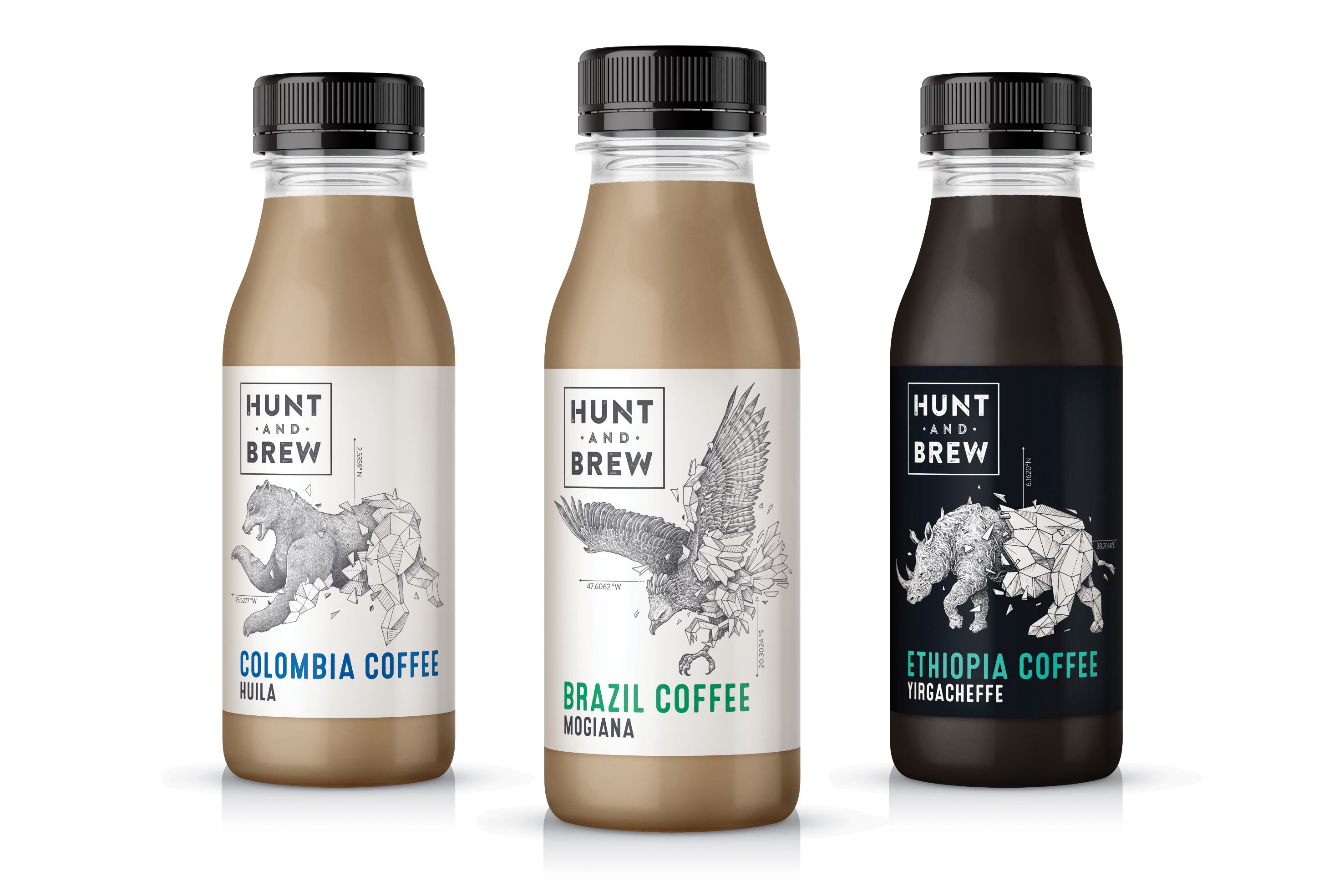 Hunt & Brew trio cold brew coffees