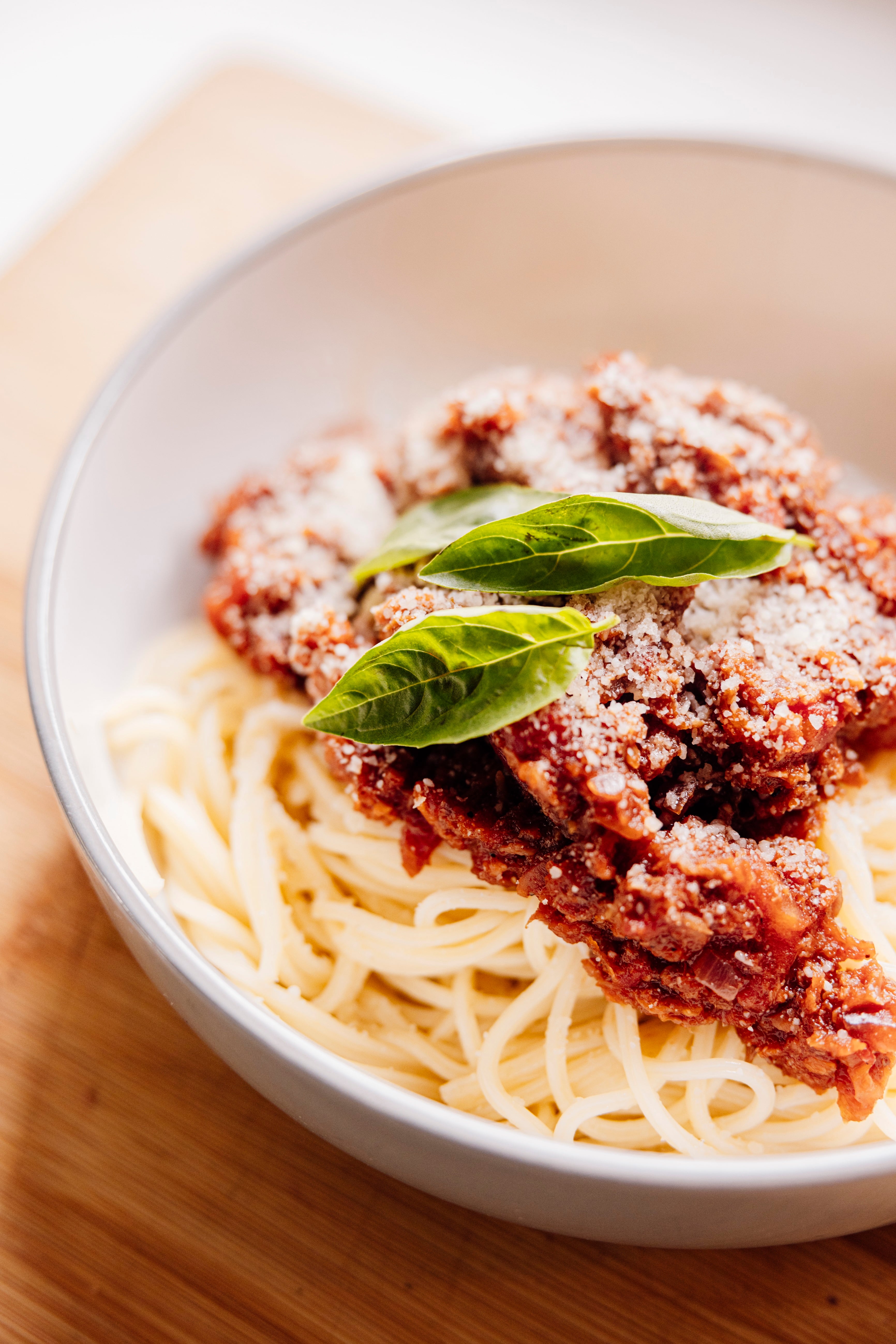 Spaghetti bolognaise using lion's mane