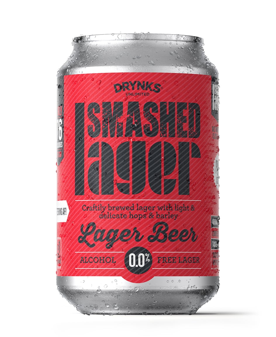 Drynks Unlimited launches Smashed no-alcohol lager