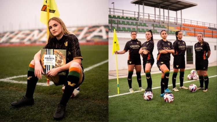 Venezia FC Femminile is sponsored by pizza brand Crosta Mollica