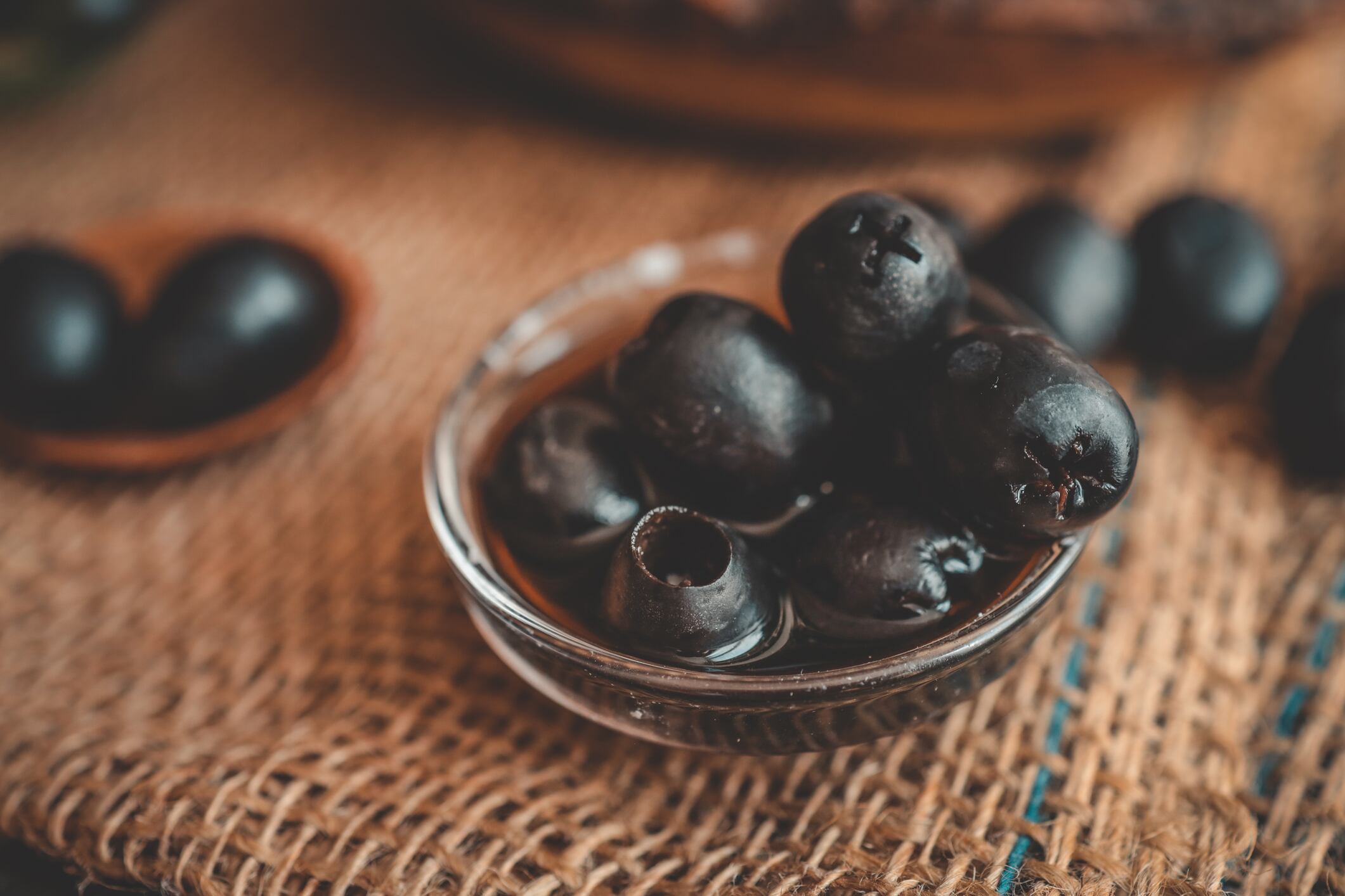 Pitted black olives