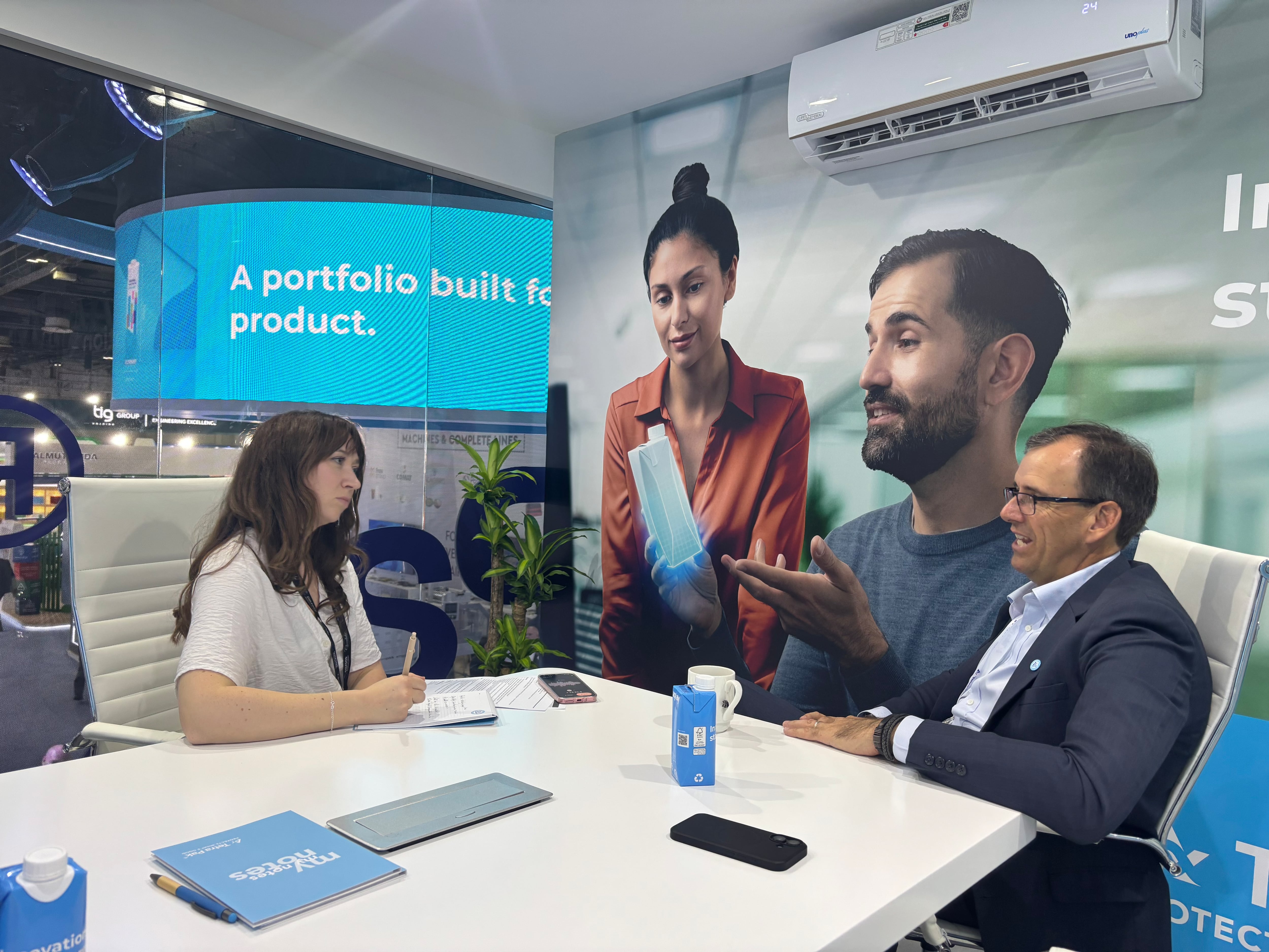 Bethan Grylls interviewing Sean Sims at Gulfood Manufacturing 2025.