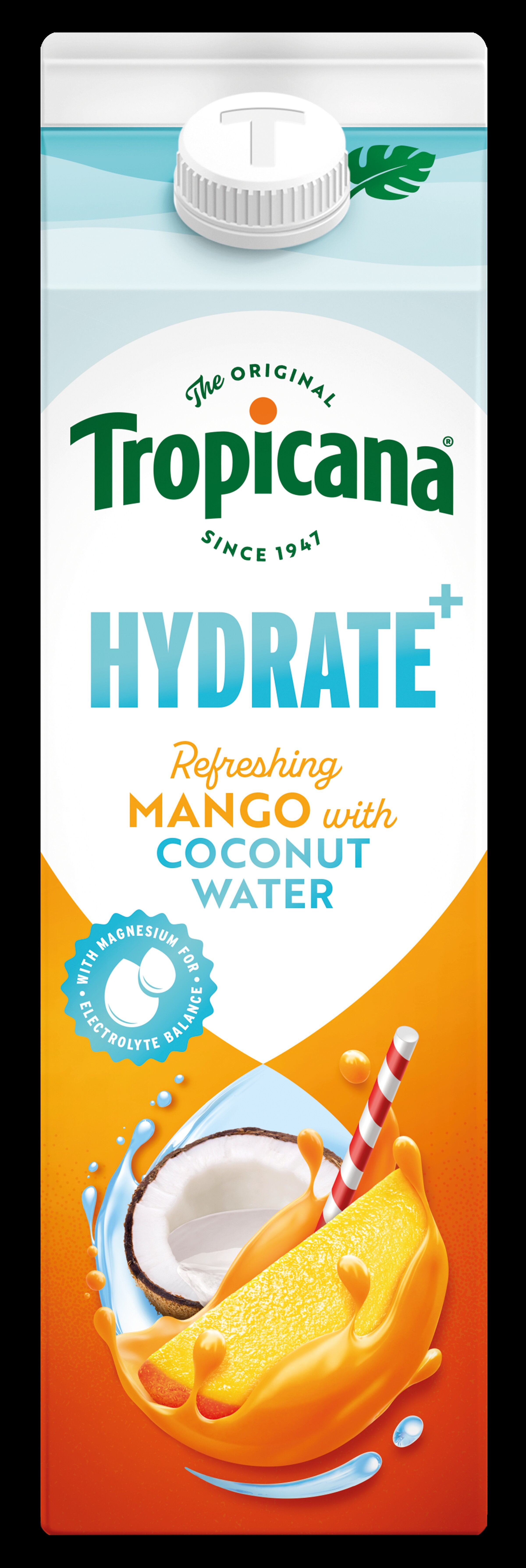 A juice and coconut water drink