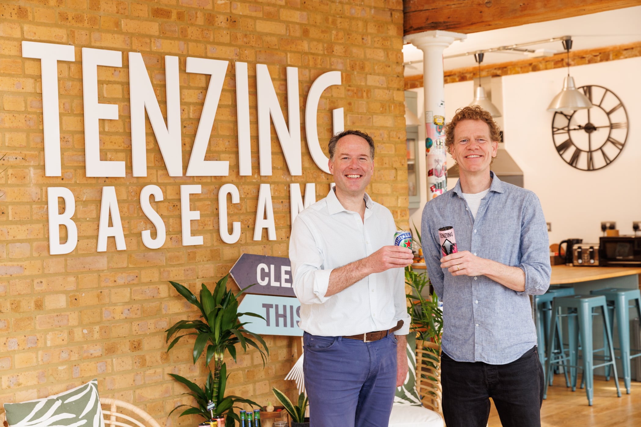 Boudewijn Haarsma, MD Heineken UK with Huib Van Bockel, founder Tenzing