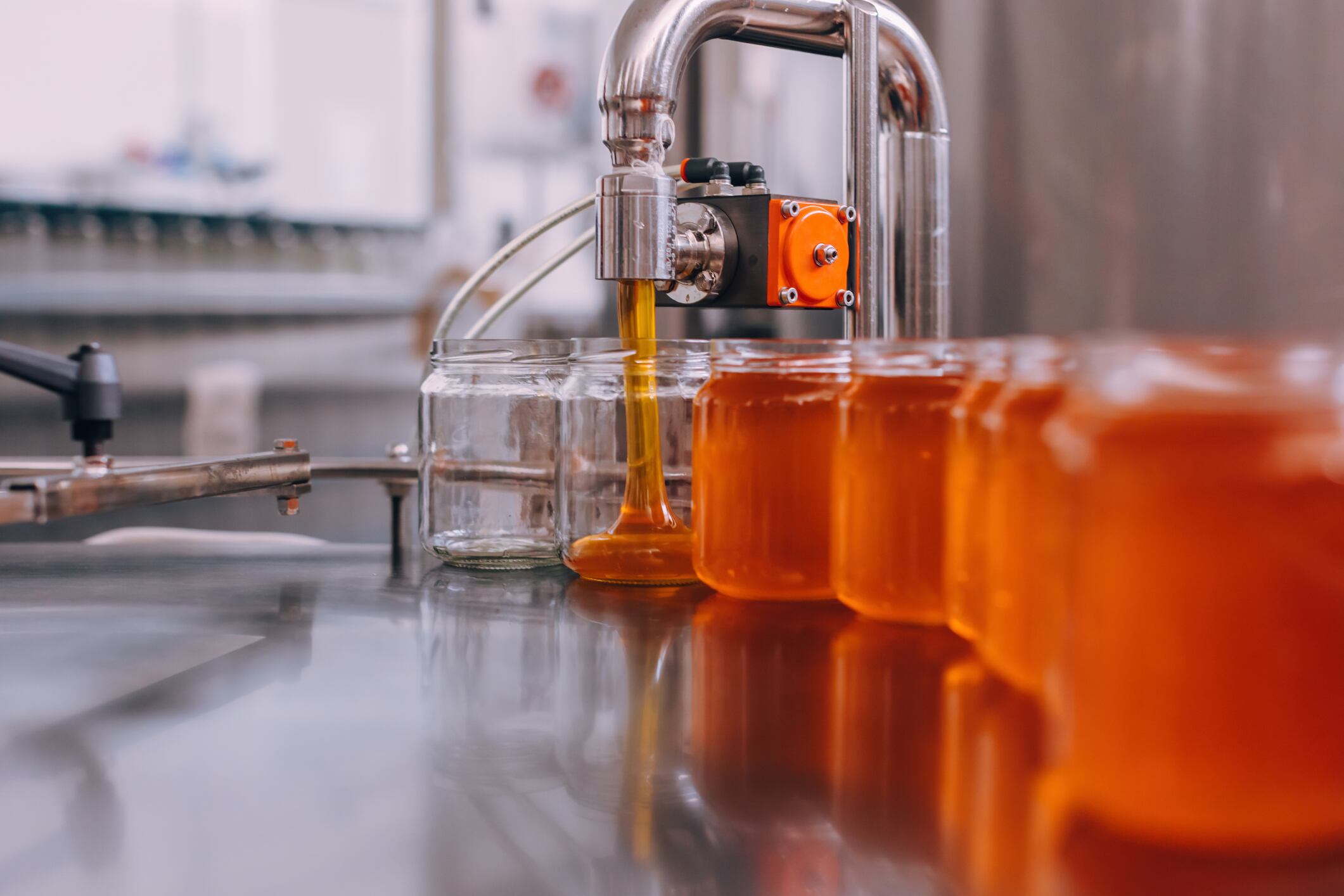 Honey being packaged.