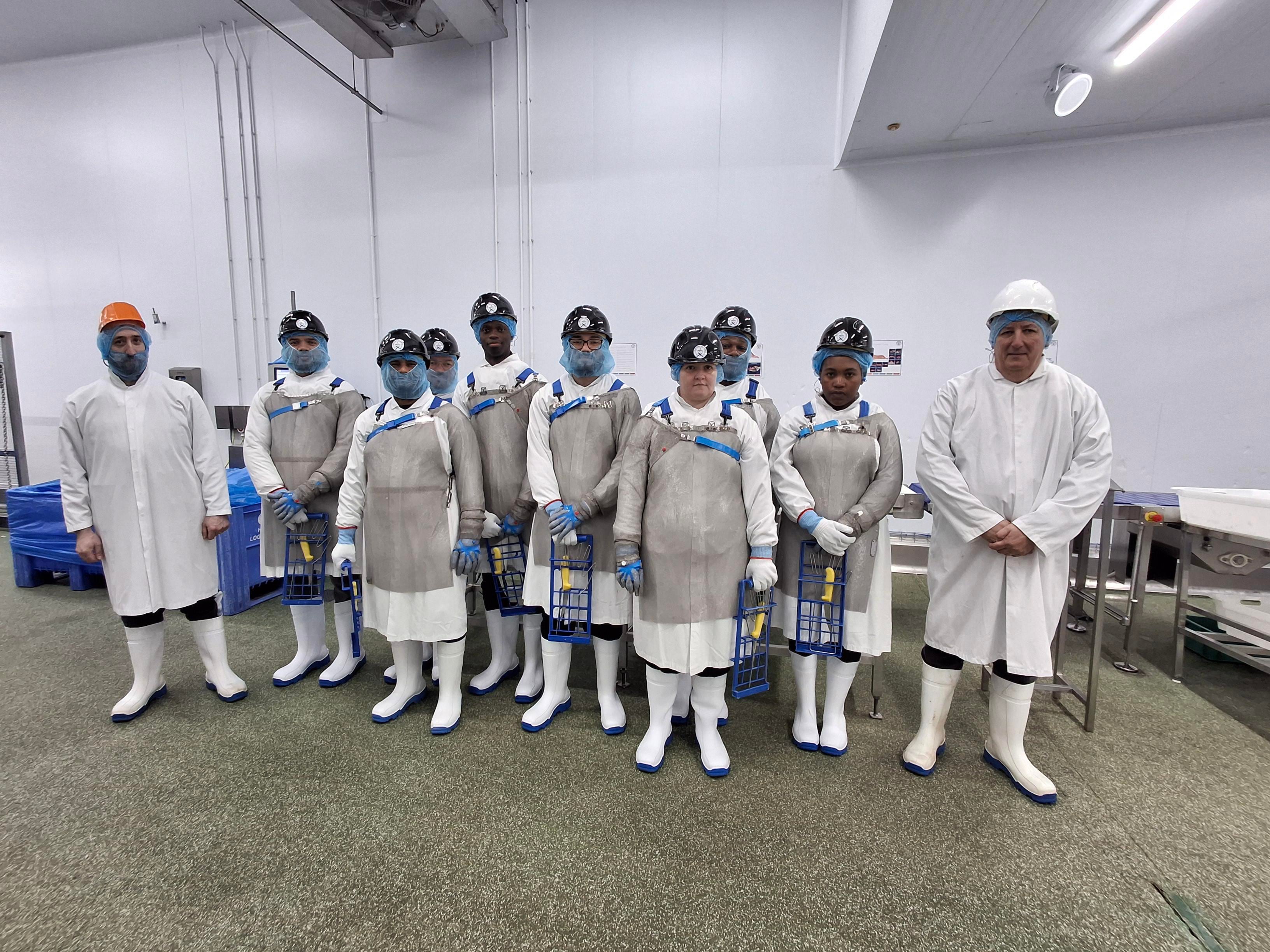 A group of butchery apprentices