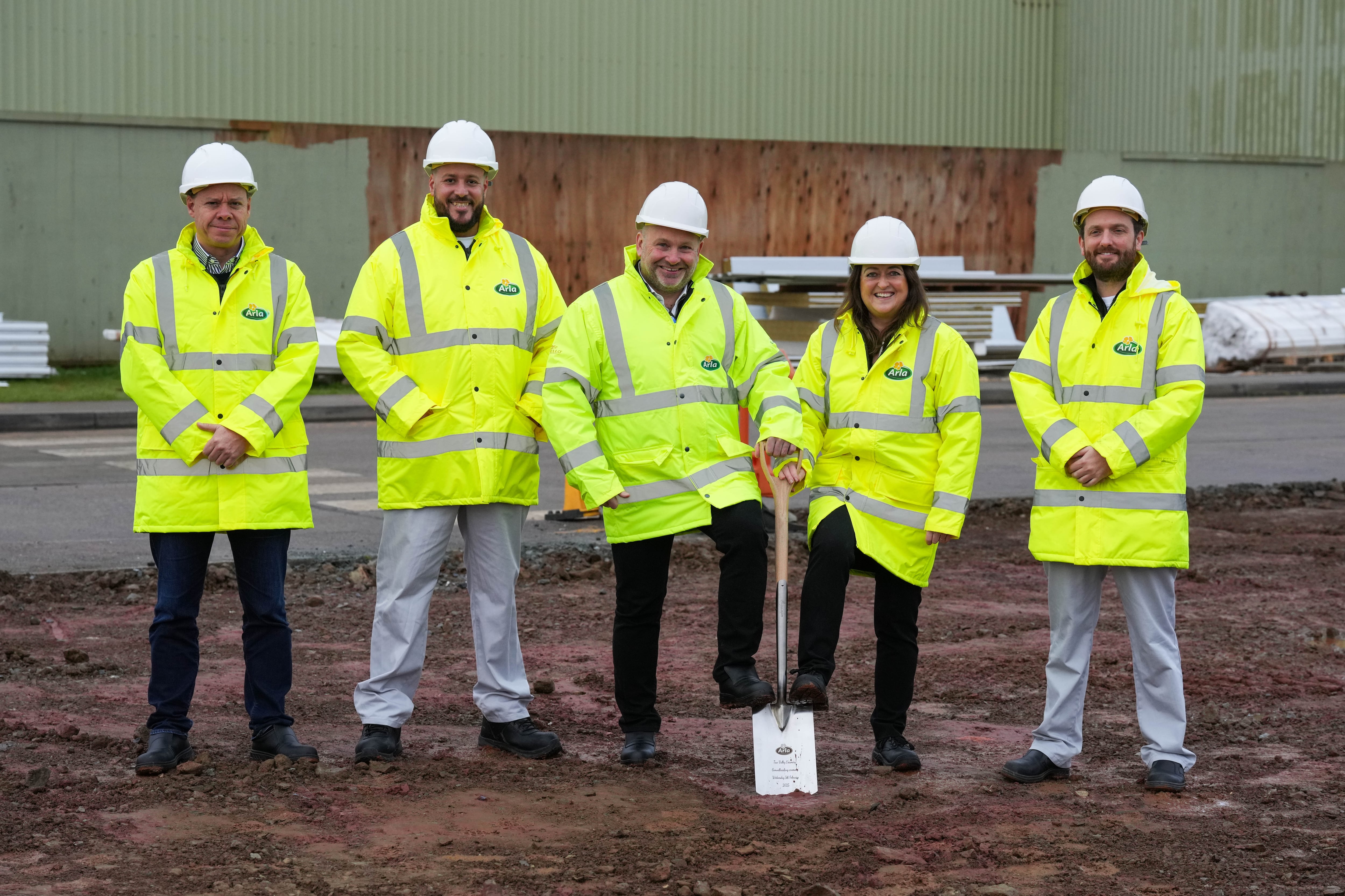 Left to right: Jean-Michel Lequin (Global VP of supply chain and engineering & technology), Omar Arafa (Taw Valley site director), David Boulanger (Executive VP and head of global supply chain), Fran Ball (VP of UK production), Simon Grills (Global programme director)