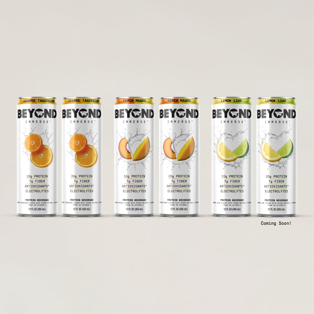 A selection of plant-based protein drinks