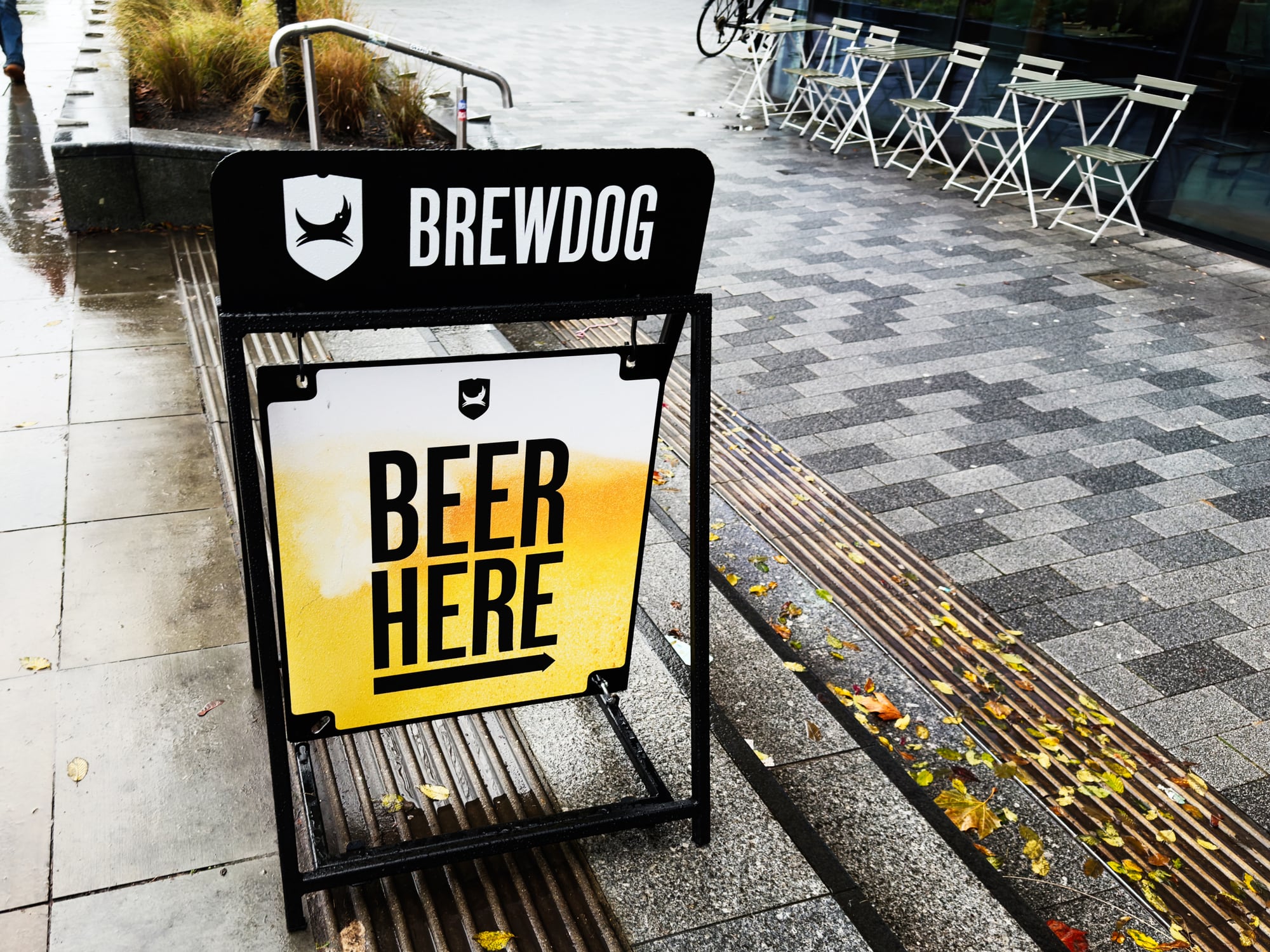 BrewDog beer sign.