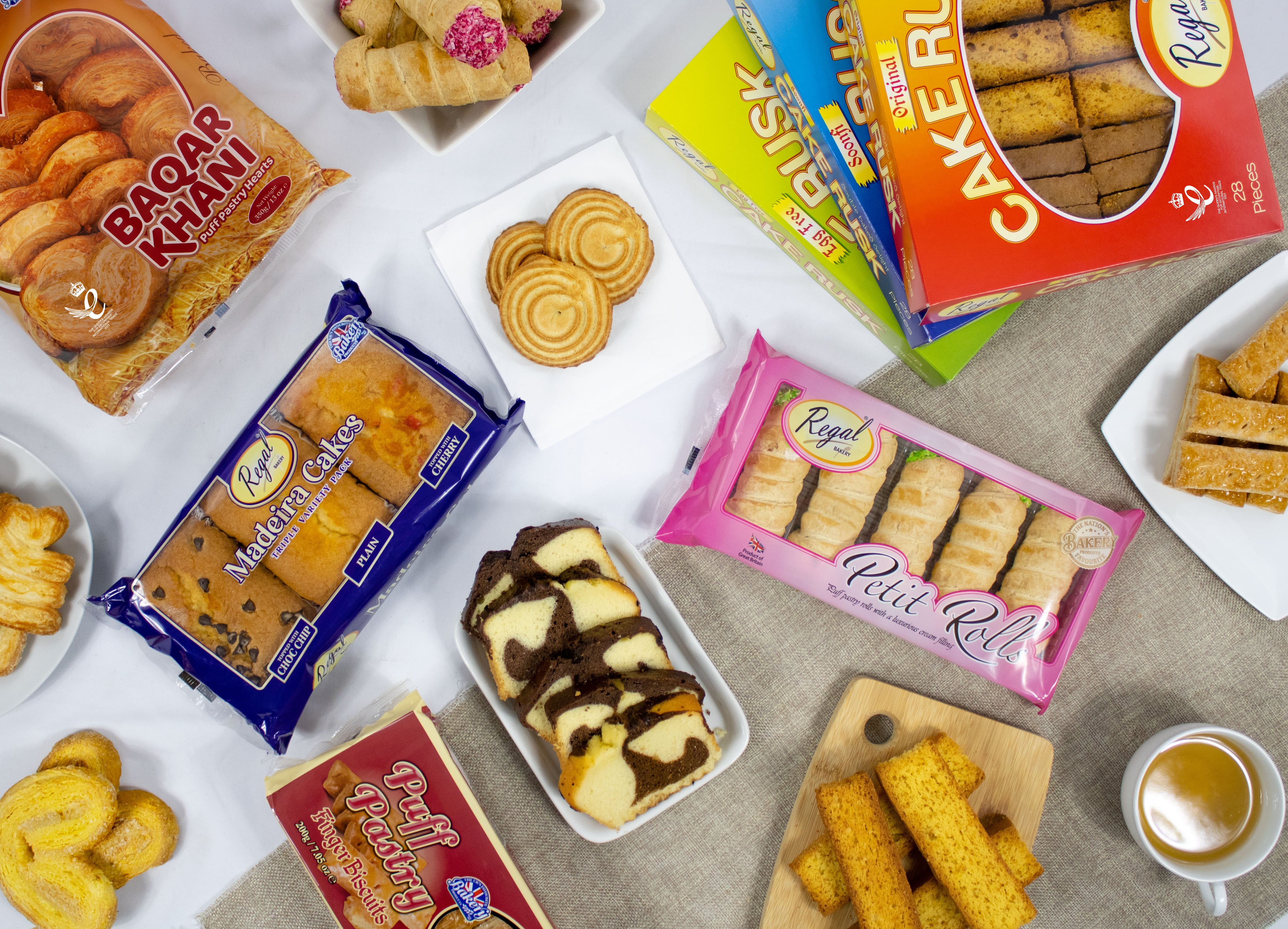 An assortment of Regal Foods baked goods.