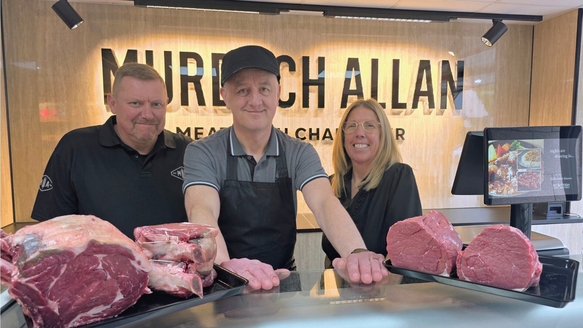 Crop headshot butchery shop