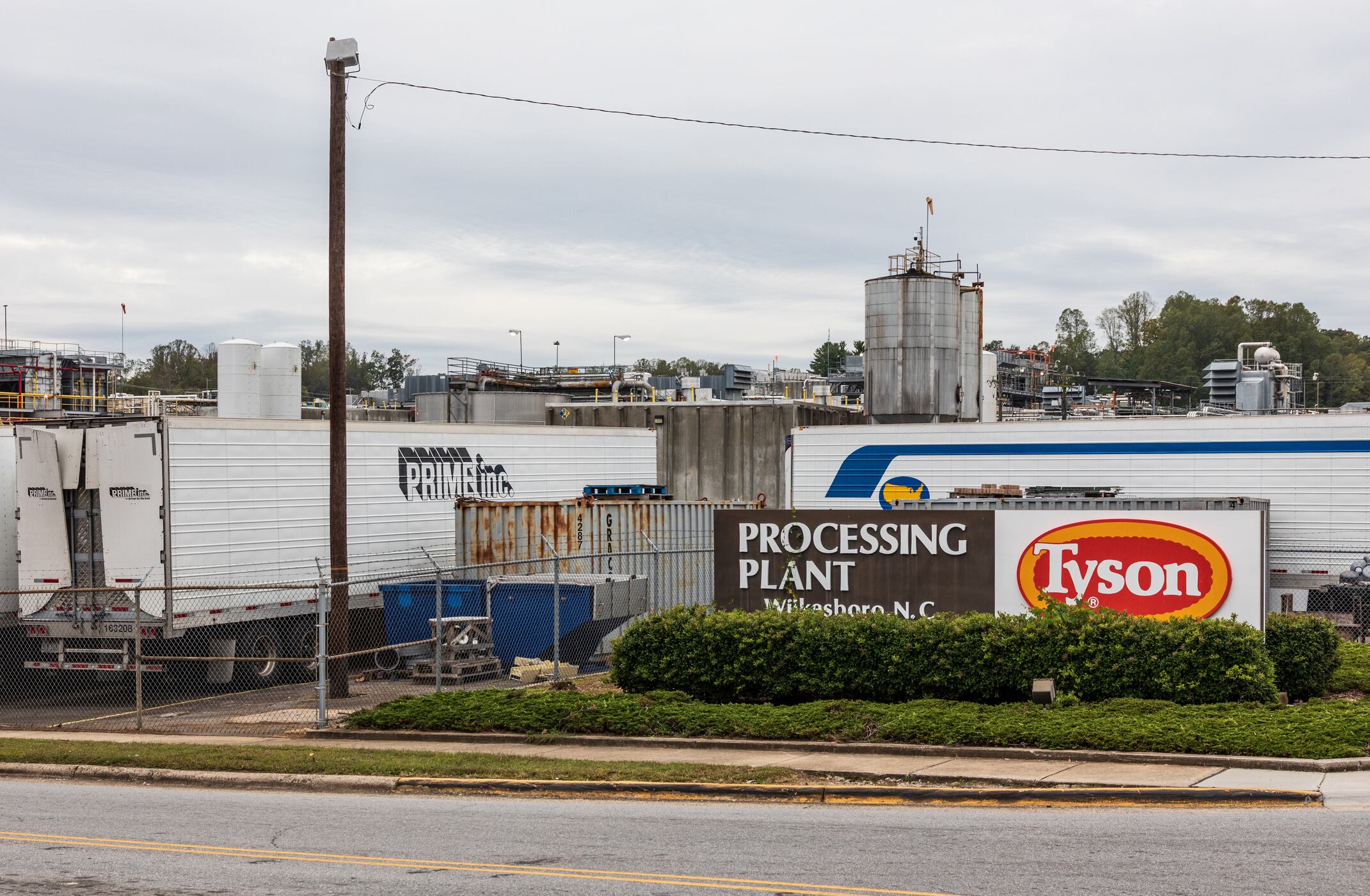 A meat processing plant.