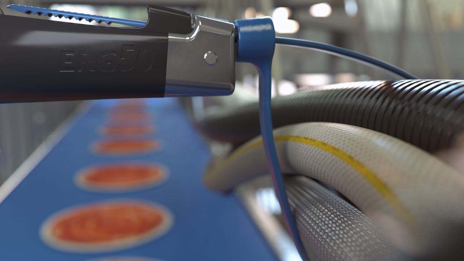 Antimicrobial detectable cable ties to reduce hygiene risk