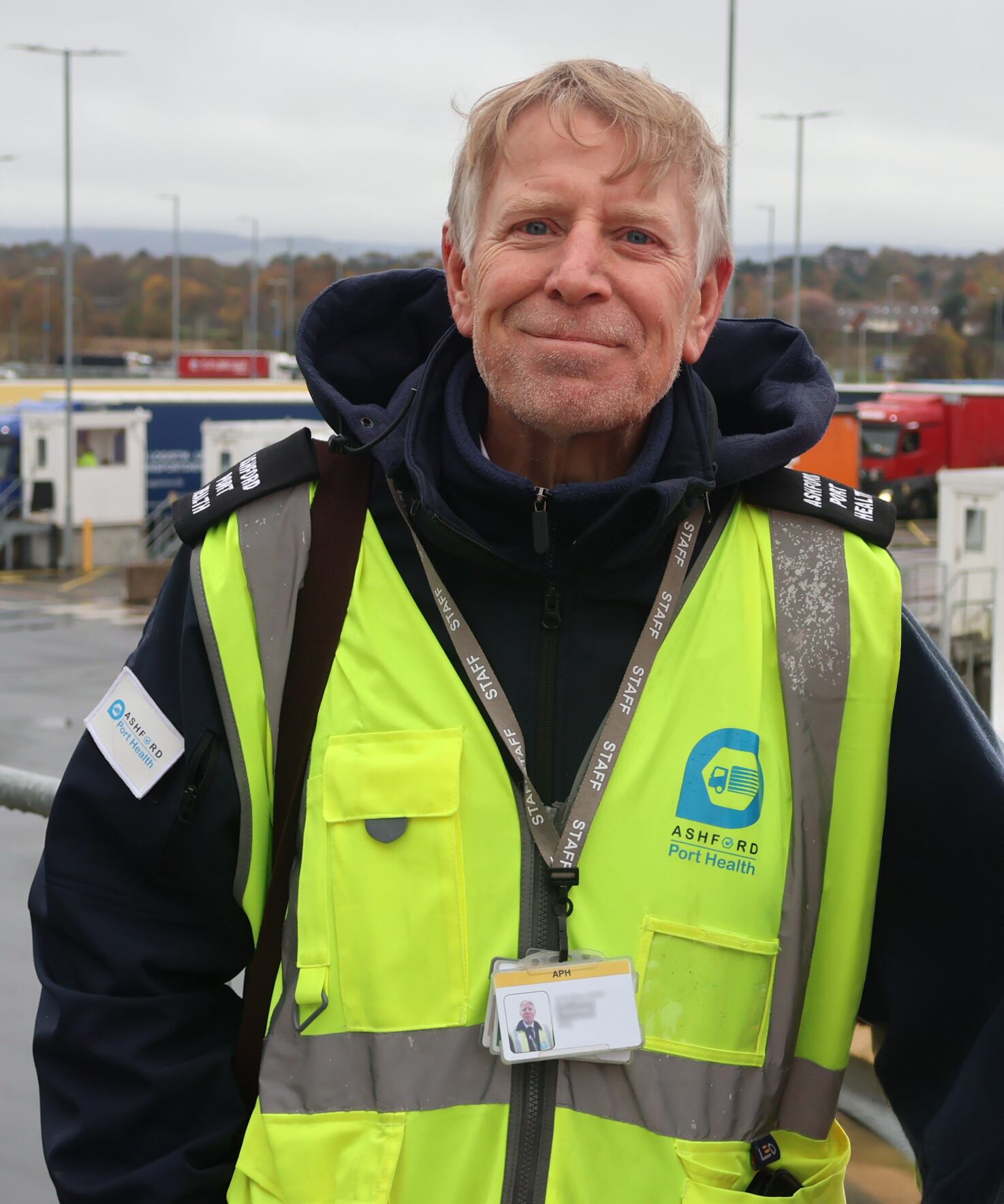A man in high vis