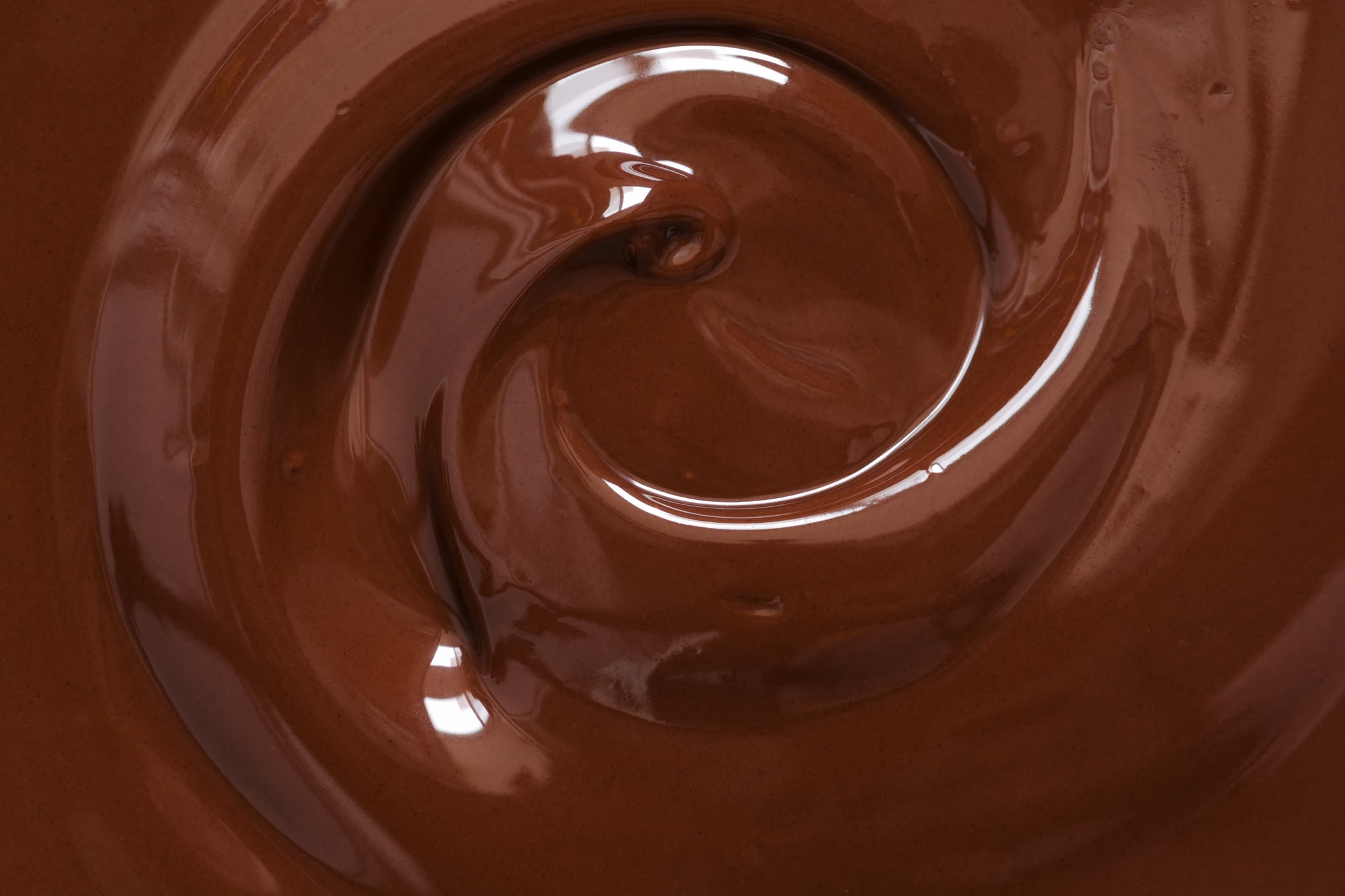 Liquid chocolate swirl.