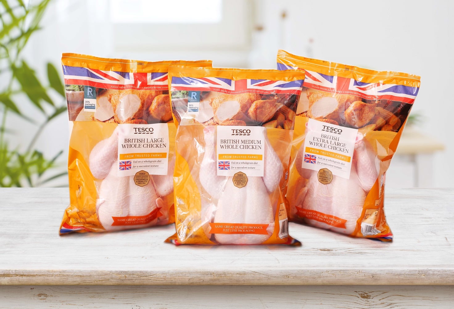 Tesco to scrap plastic trays for fresh whole chicken 