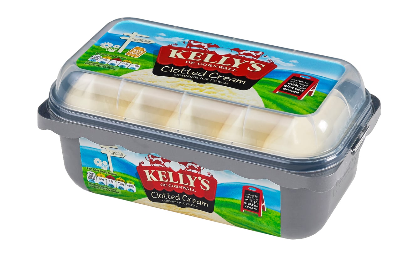 Kelly’s replaces black packaging in ice cream tubs