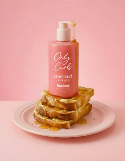 A styling gel on bread slices