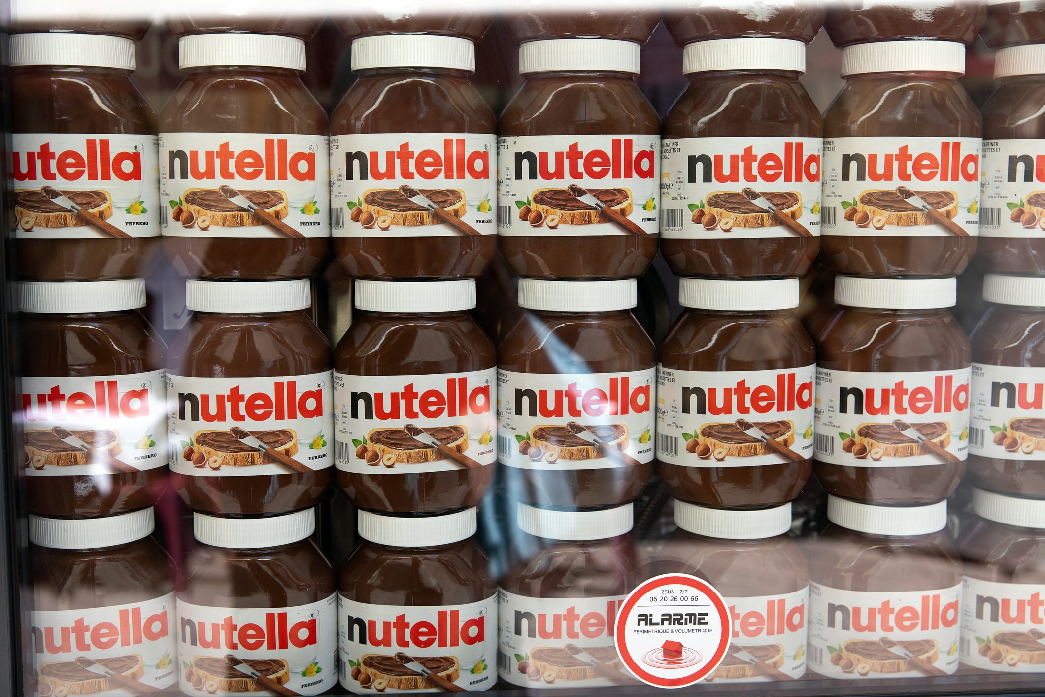Nutella in shop.