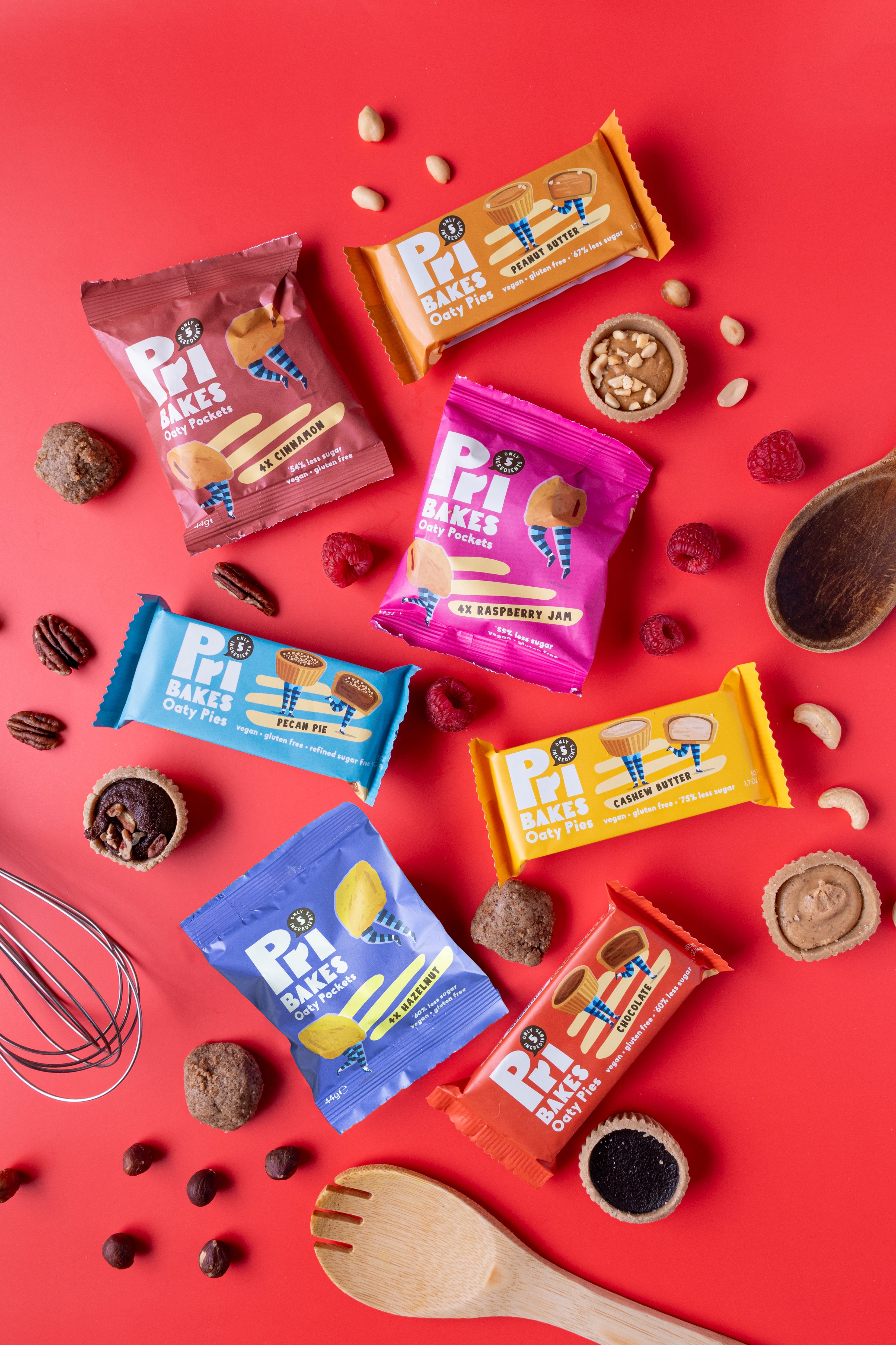 Pri Bakes selection of snacks bakery utensils.